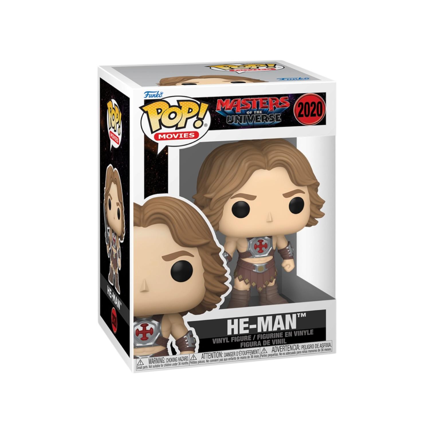 Funko Pop! vinyl figure packaging of He-Man from Masters of the Universe, 2020 edition.