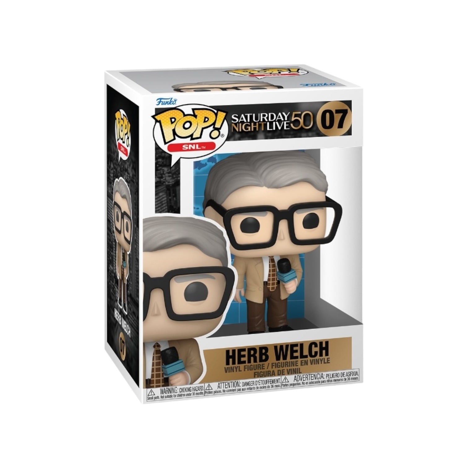 Herb Welch #07 Funko Pop! figure from Saturday Night Live's 50th anniversary, featuring a detailed design and vibrant colors.