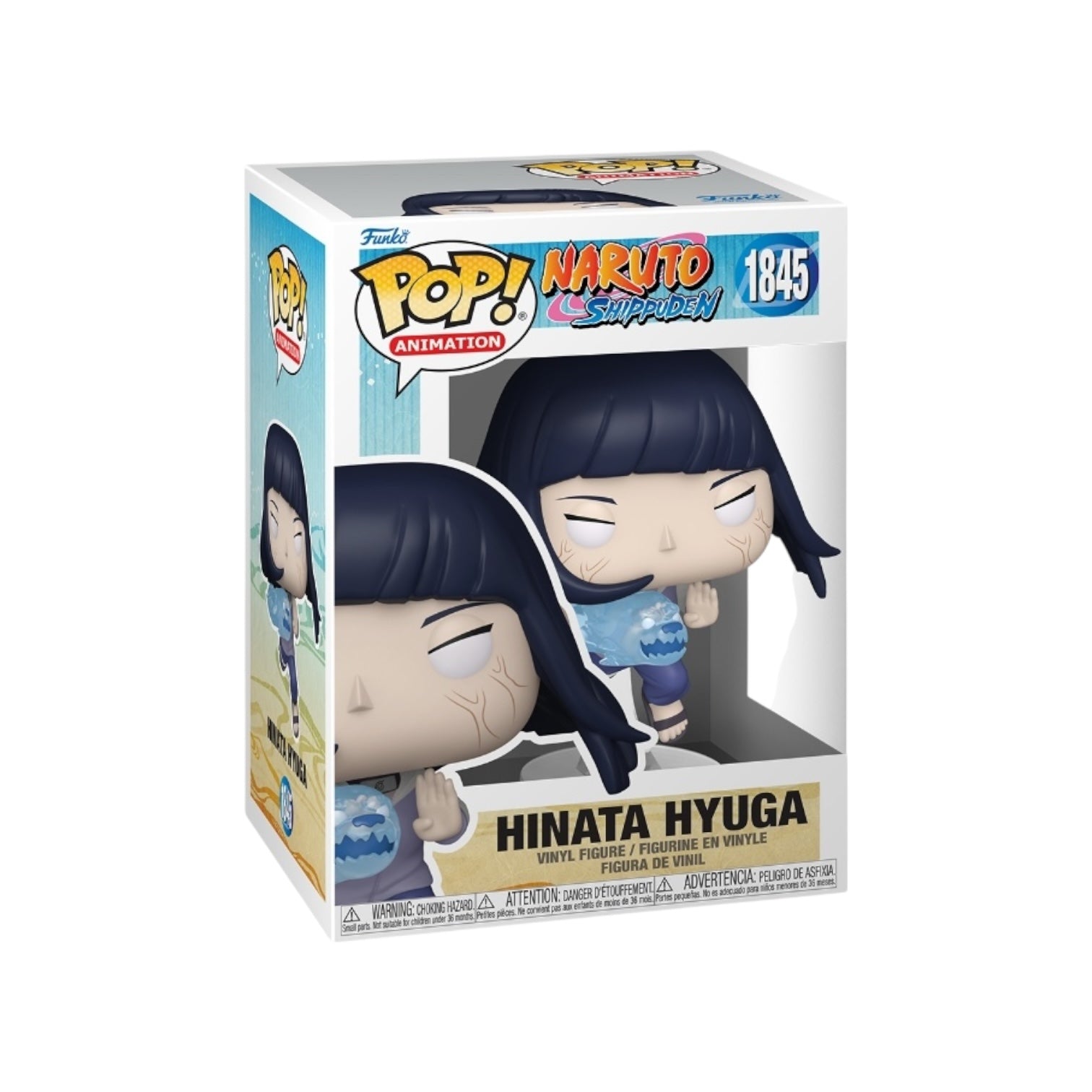 Hinata Hyuga Funko Pop figure from Naruto Shippuden, featuring her signature outfit and gentle expression.