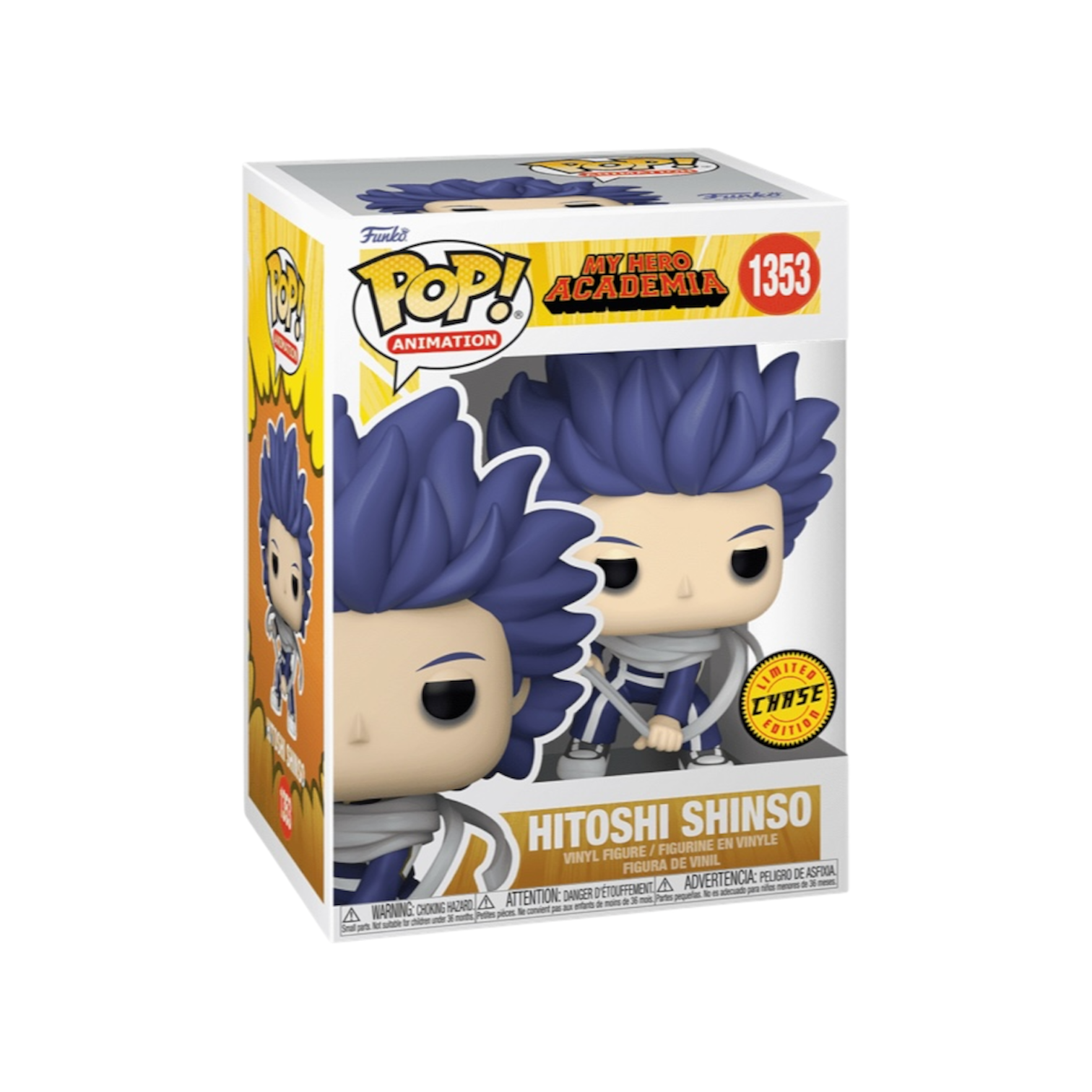 Hitoshi Shinso Funko Pop : iconic blue spikey hair and blue suit tangled in rope