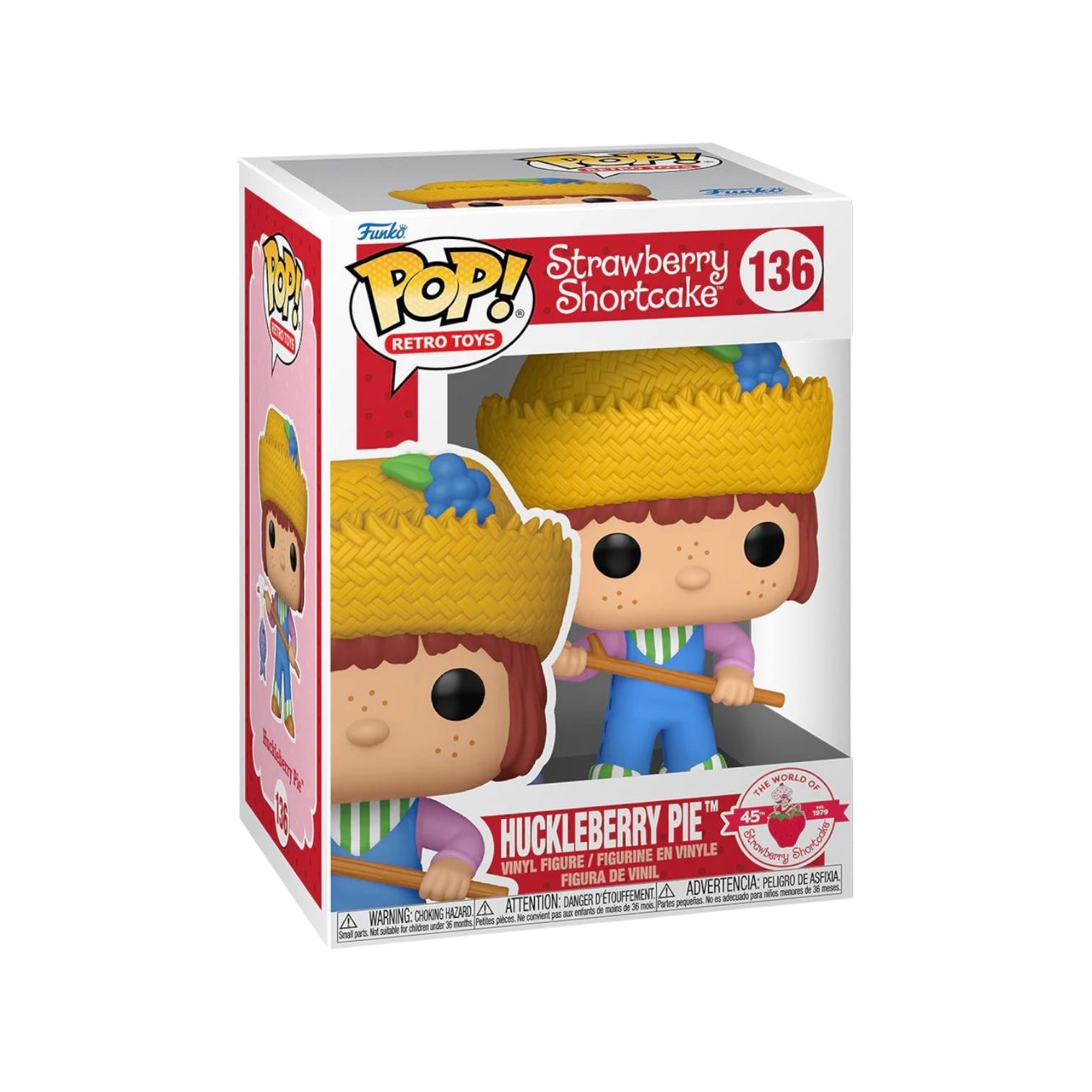 Funko Pop! Huckleberry Pie #137 from Strawberry Shortcake, showcasing a charming figure with bright colors and a fun expression.