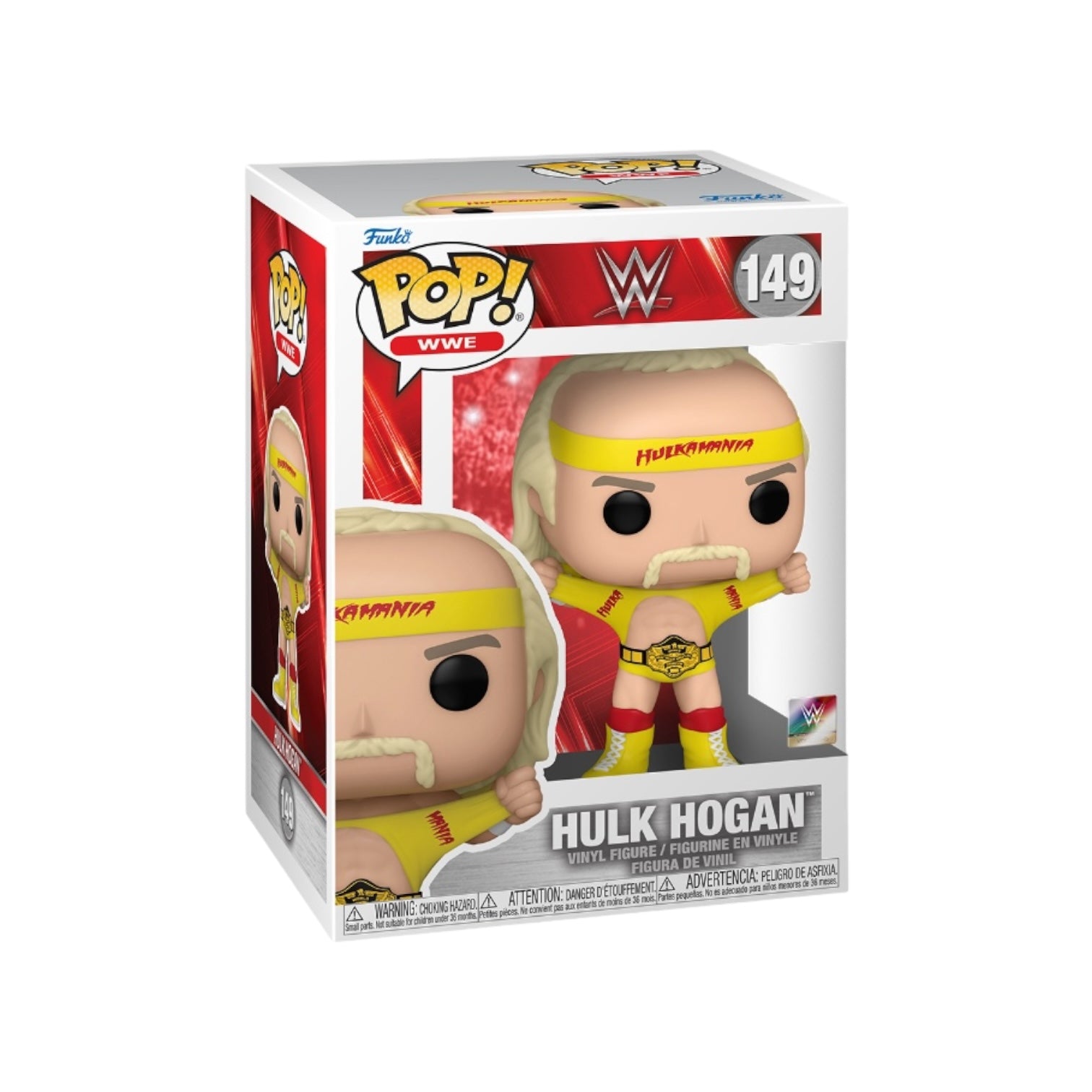 Collectible Funko Pop! of Hulk Hogan #149, capturing the essence of the wrestling icon with detailed design and bright colors.