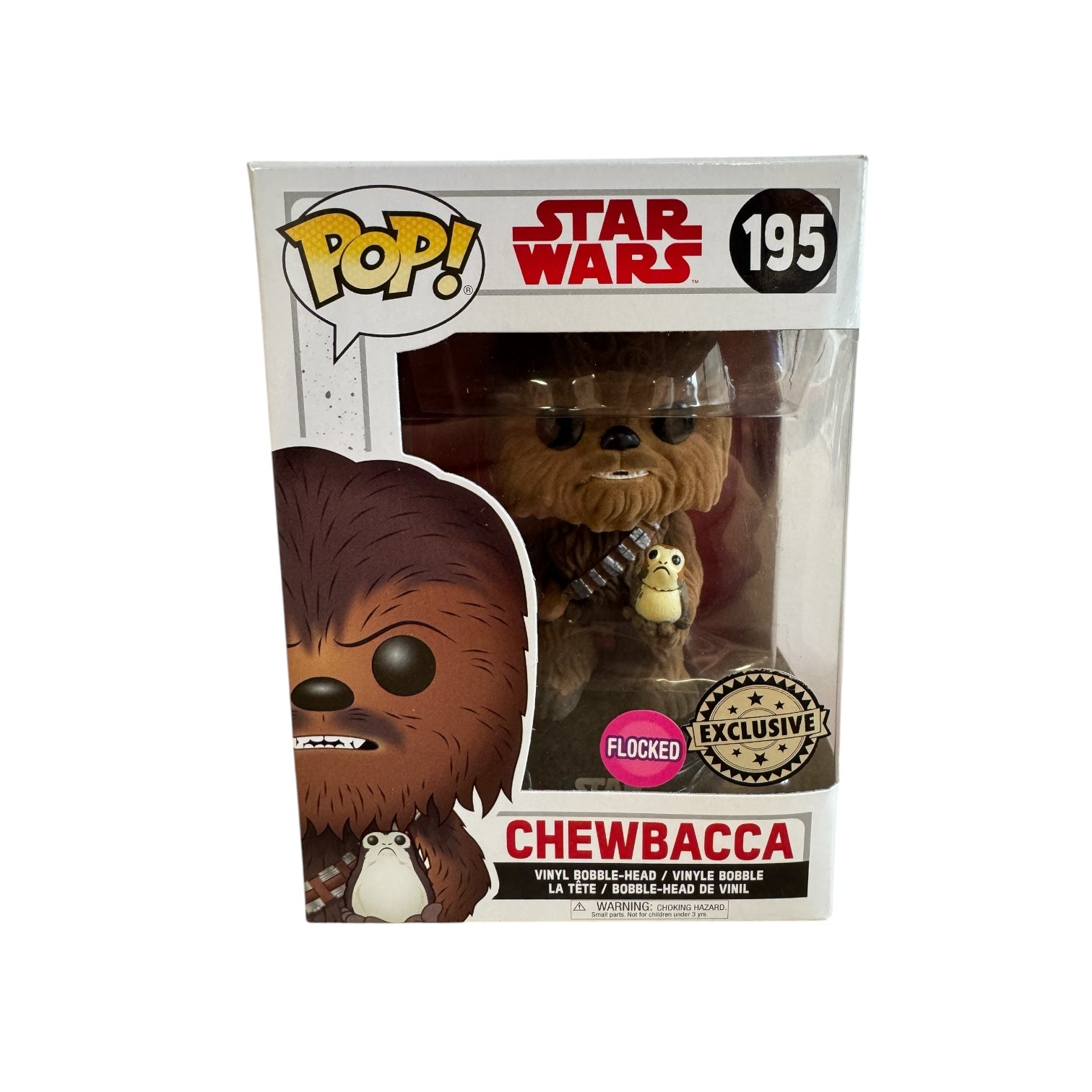Chewbacca (Flocked) Funko Pop! #195 - Star Wars - Exclusive Sticker