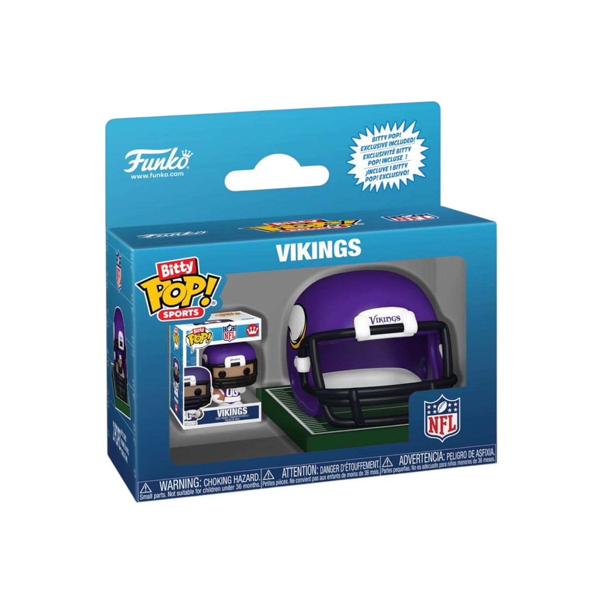 Helmet & Player Vikings Funko Bitty Pop! - Minnesota Vikings - NFL