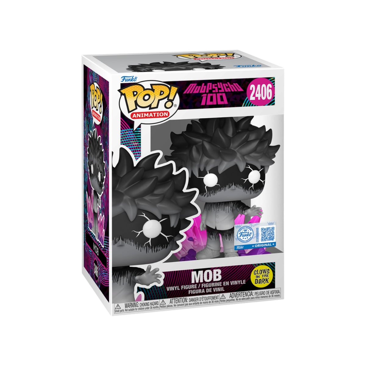 Mob with Aura #2406 (Glows in the Dark) Funko Pop! - Mob Psycho 100 - Funko Exclusive