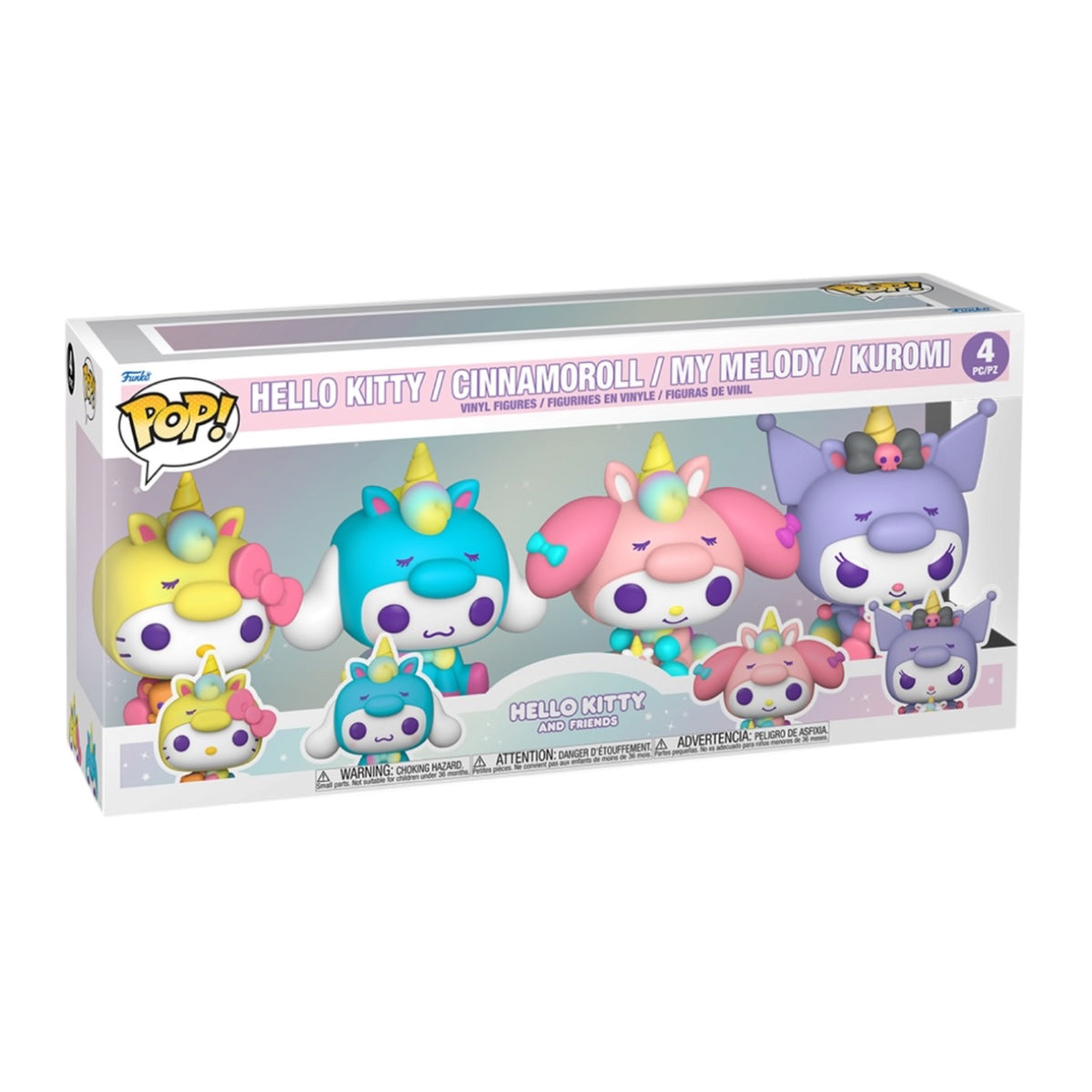 Hello Kitty / Cinnamoroll / My Melody / Kuromi - Hello Kitty (Unicorn Outfit) 4 Pack Funko Pop! - Hello Kitty