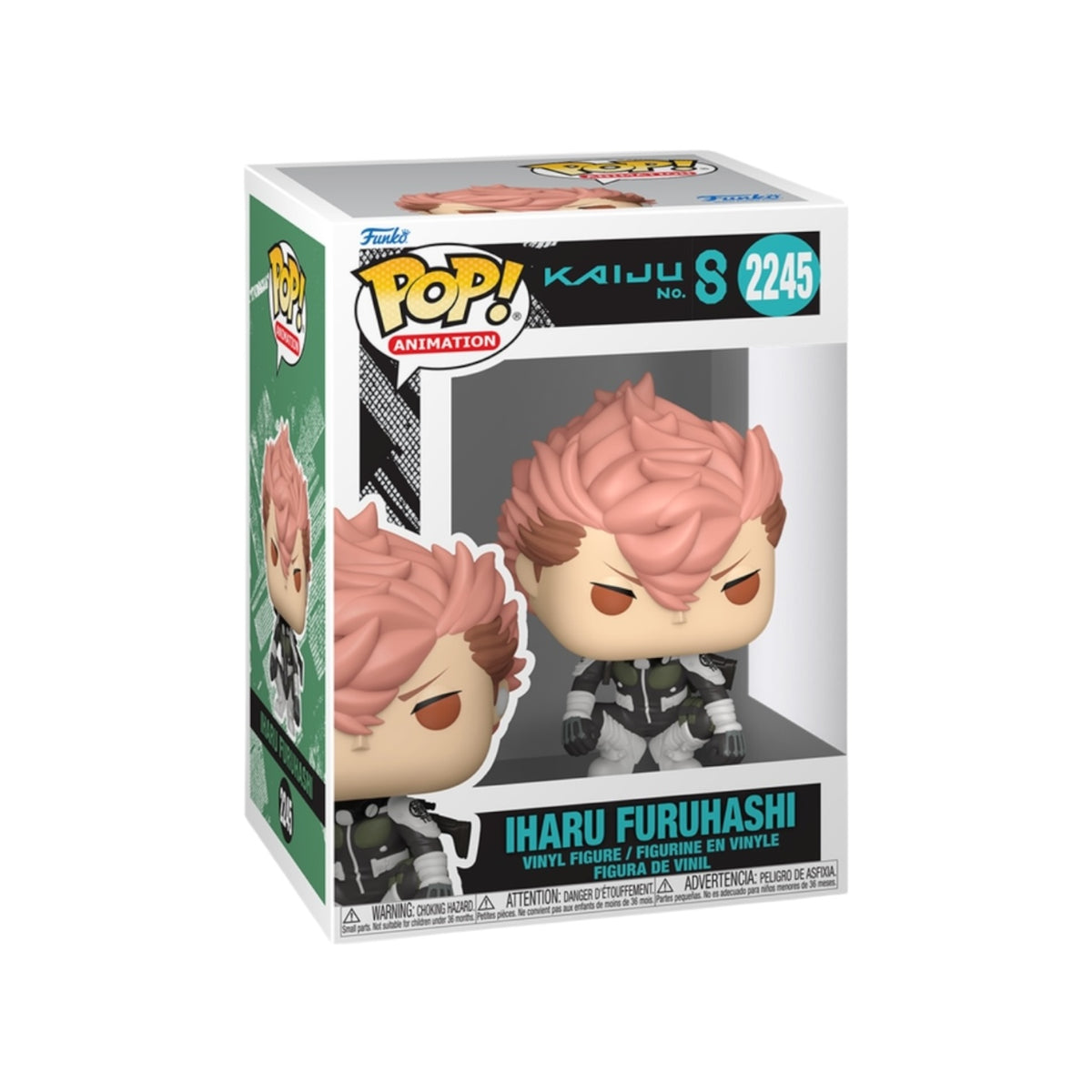 Iharu Furuhashi Funko Pop! figure from Kaiju No.8, featuring bright colors and a detailed design.