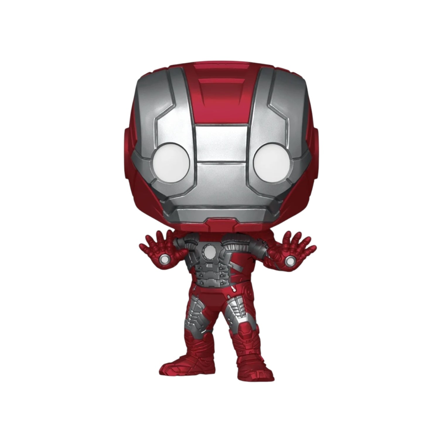 Iron Man 1474 Funko Pop silver and red outfit out of box