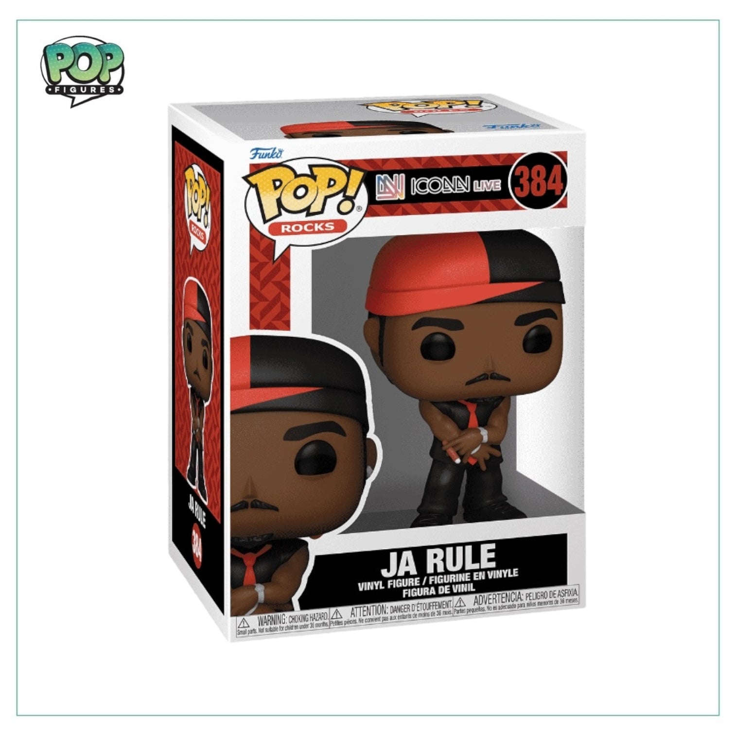 Funko Pop! figure of Ja Rule, featuring his signature style and vibrant colors, perfect for collectors and fans alike.