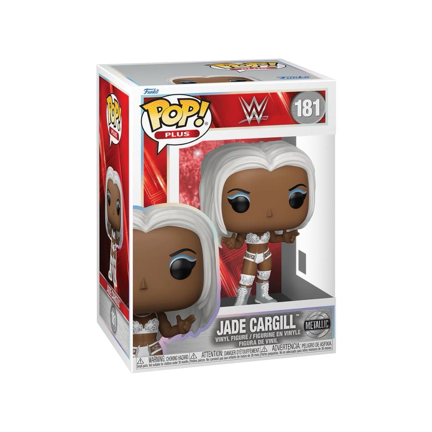 Funko Pop! Plus WWE Jade Cargill vinyl figure packaging on a white background