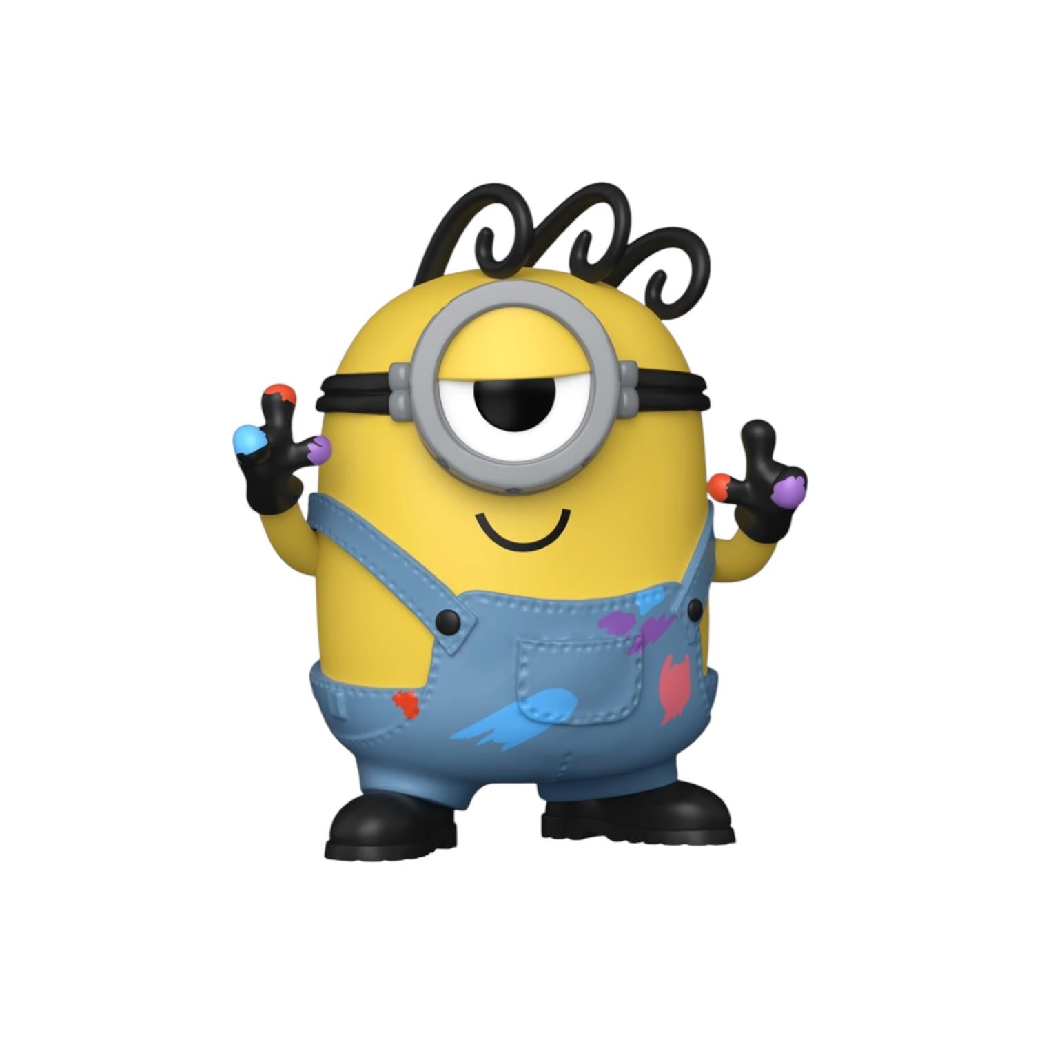 Minion toy figure from the movie 'Despicable Me' on a white background