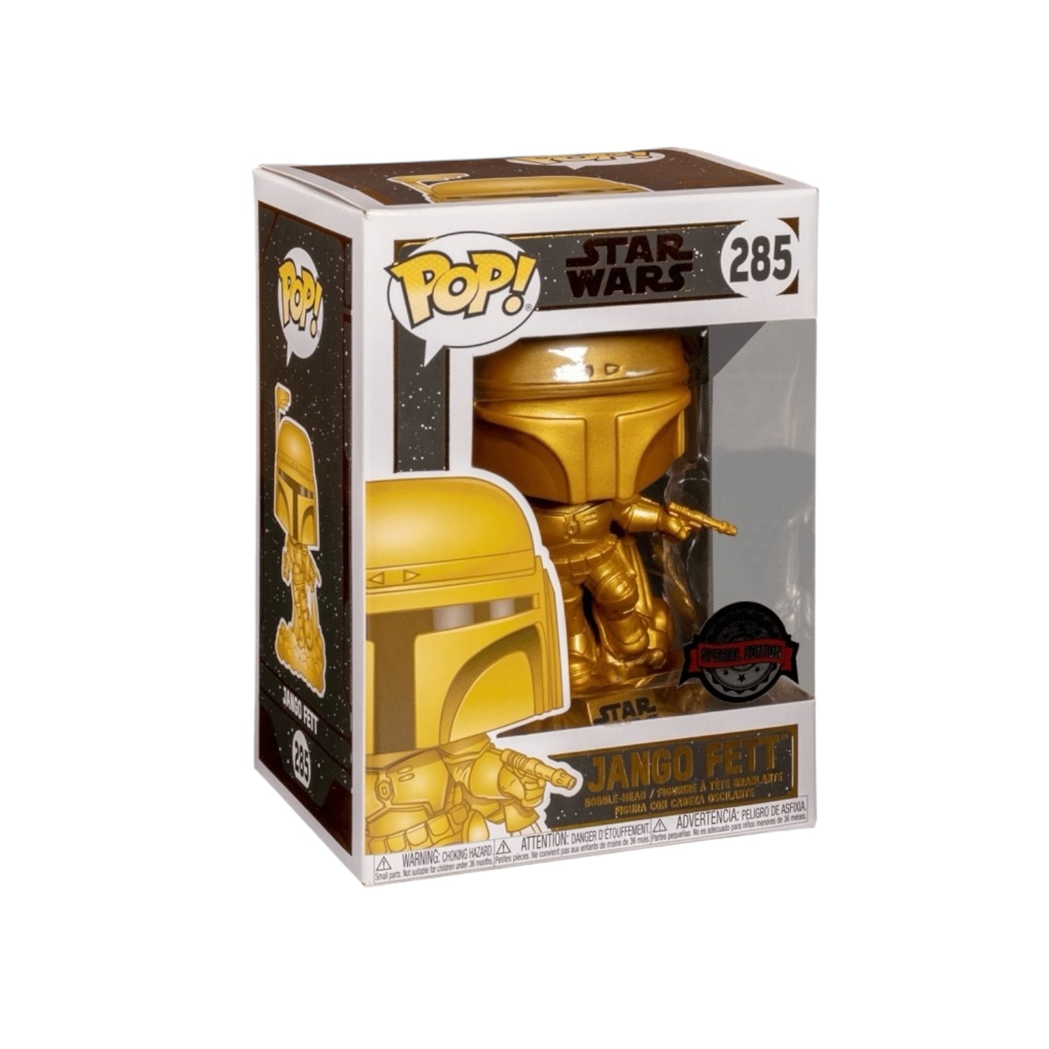 Jango Fett Star Wars Funko Pop in Gold Chrome