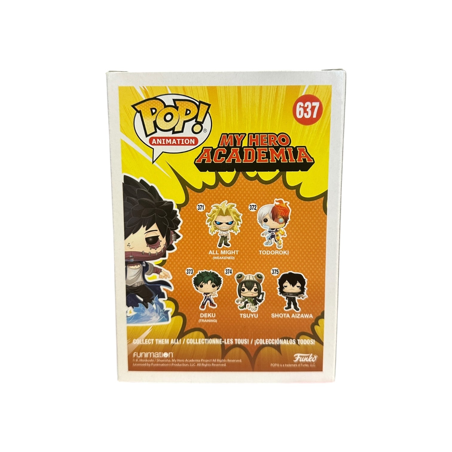 Jason Leibrecht Signed Dabi #637 Funko Pop! - My Hero Academia - NYCC 2019 Shared Exclusive Back