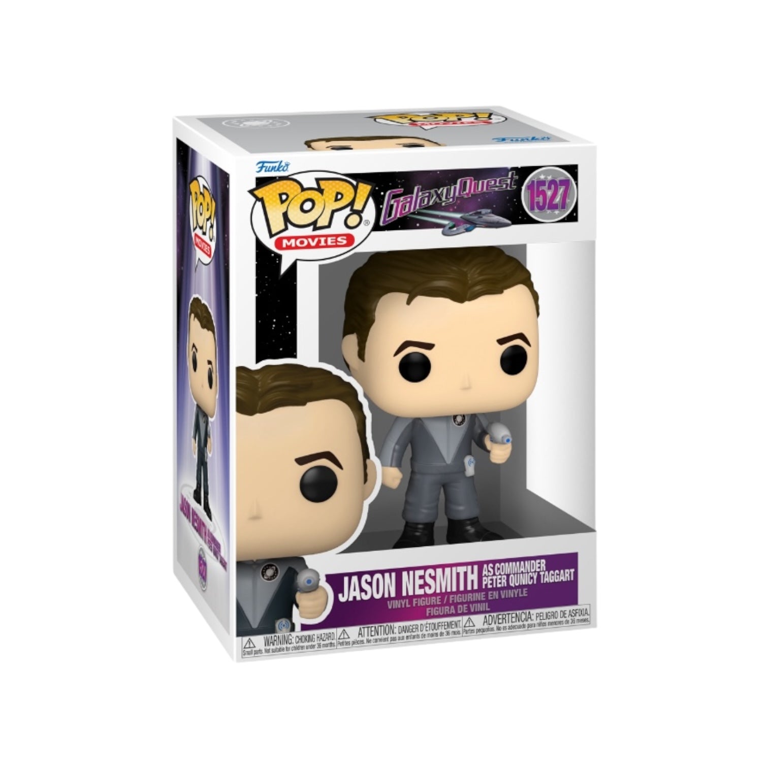 Jason Nesmith as Commander Peter Taggart Funko Pop! figure from Galaxy Quest, featuring detailed space uniform design.