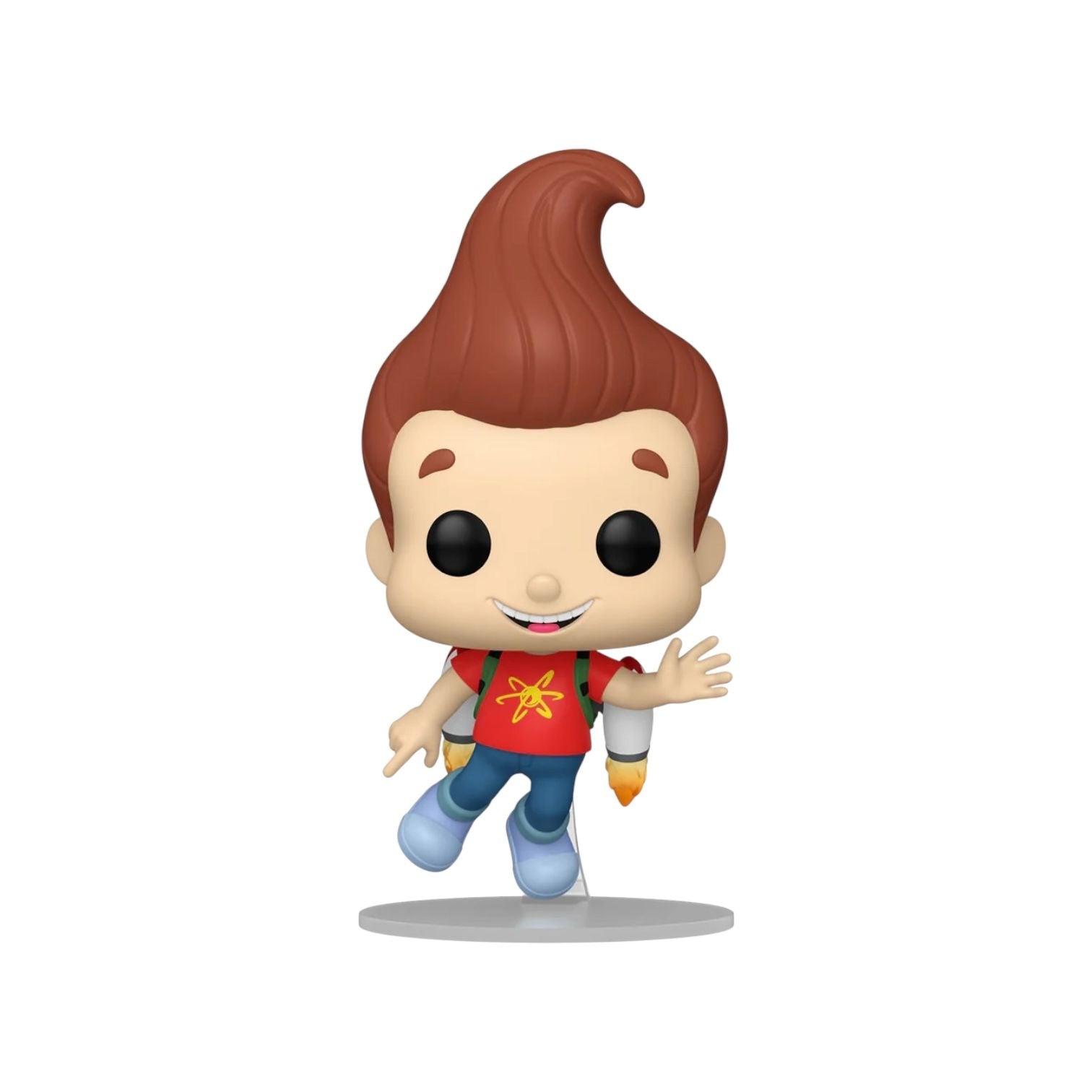 Jimmy Neutron Funko Pop Displayed Floating with a jet pack