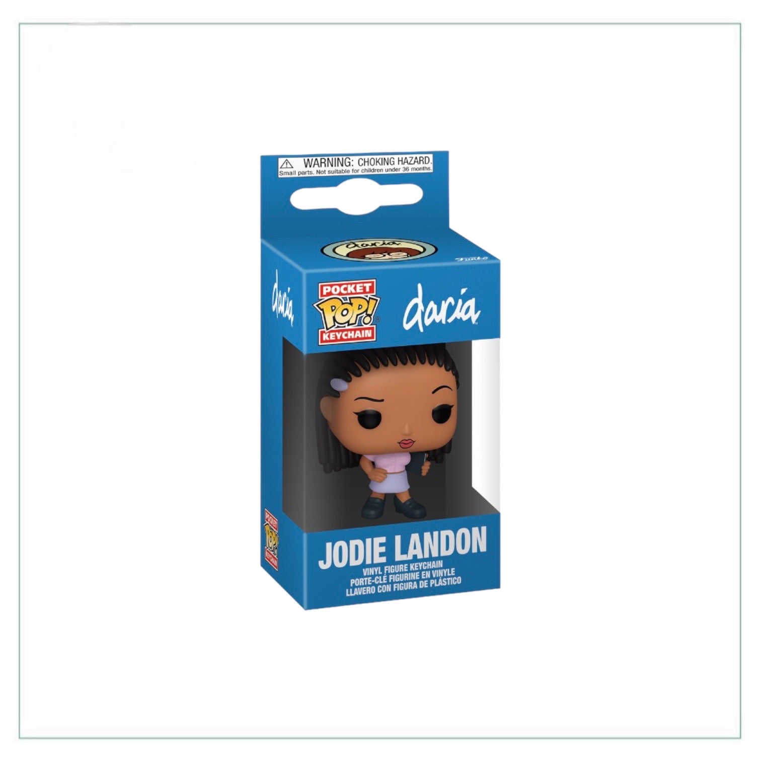 Funko Pocket Pop Keychain of Jodie Landon from Daria, showcasing her iconic style in a fun, collectible keychain format.