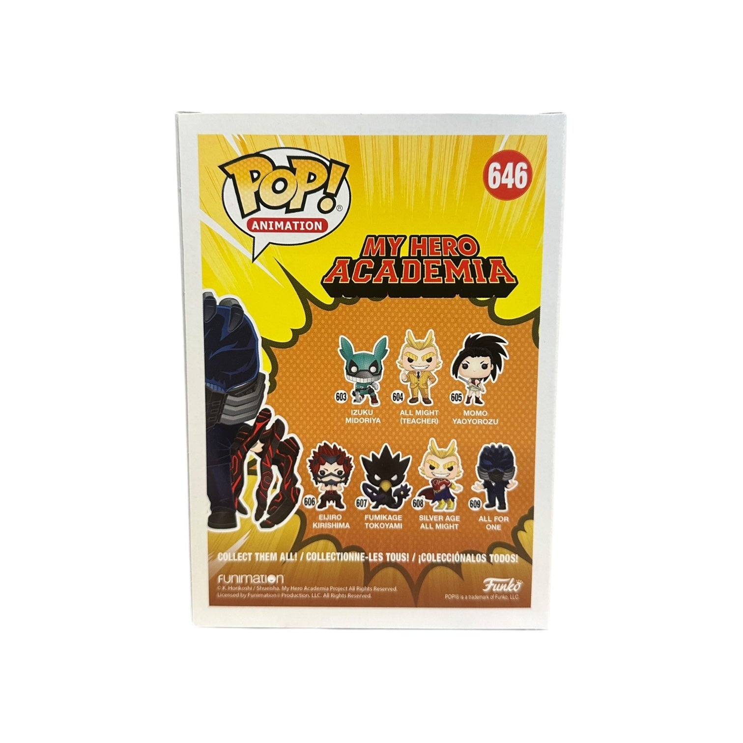 John Swasey Signed All For One #646 Funko Pop! - My Hero Academia - Big Apple Collectibles Exclusive Back