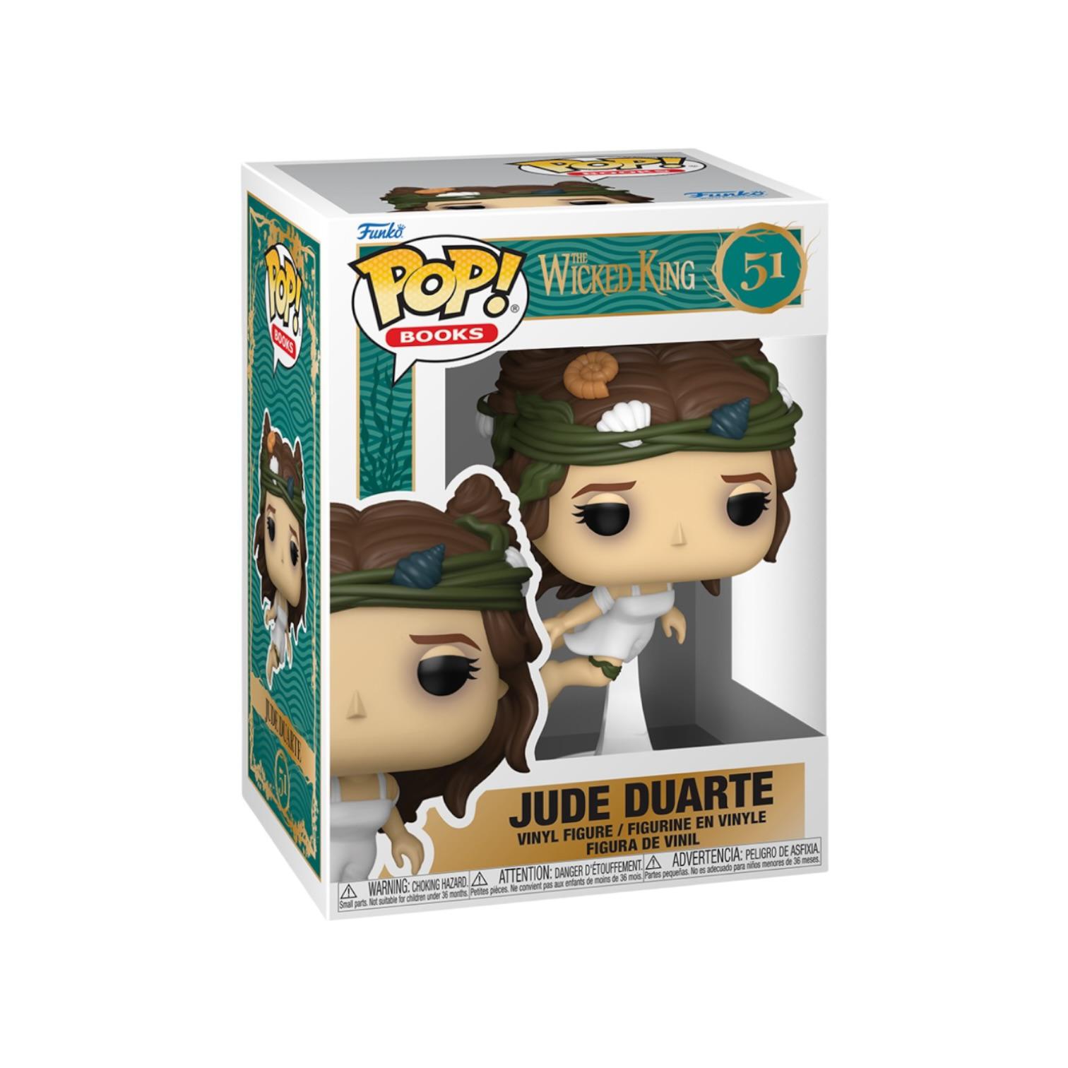Jude Duarte 51 Funko Pop in a white dress in packaging on a white background