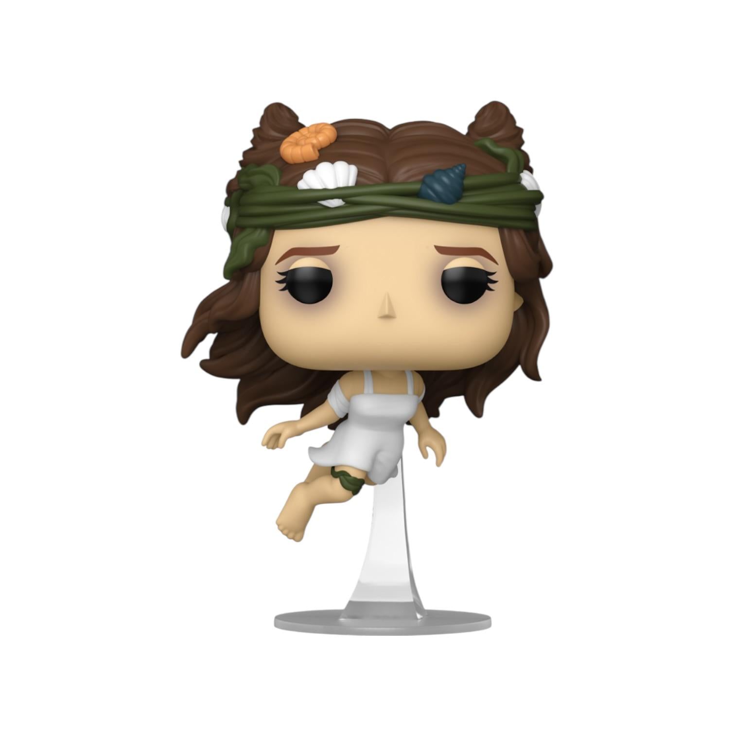 Jude Duarte 51 Funko Pop in a white dress out of packaging on a white background