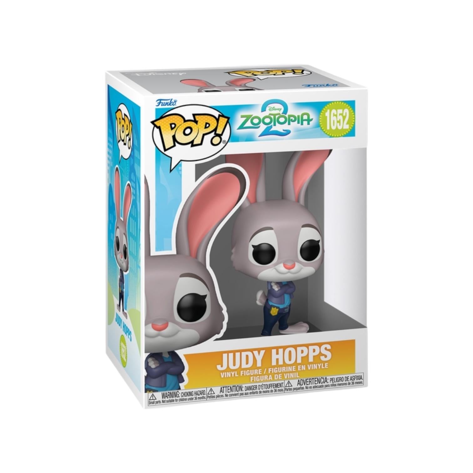 Funko Pop! vinyl figure packaging of Judy Hopps from Zootopia on a white background