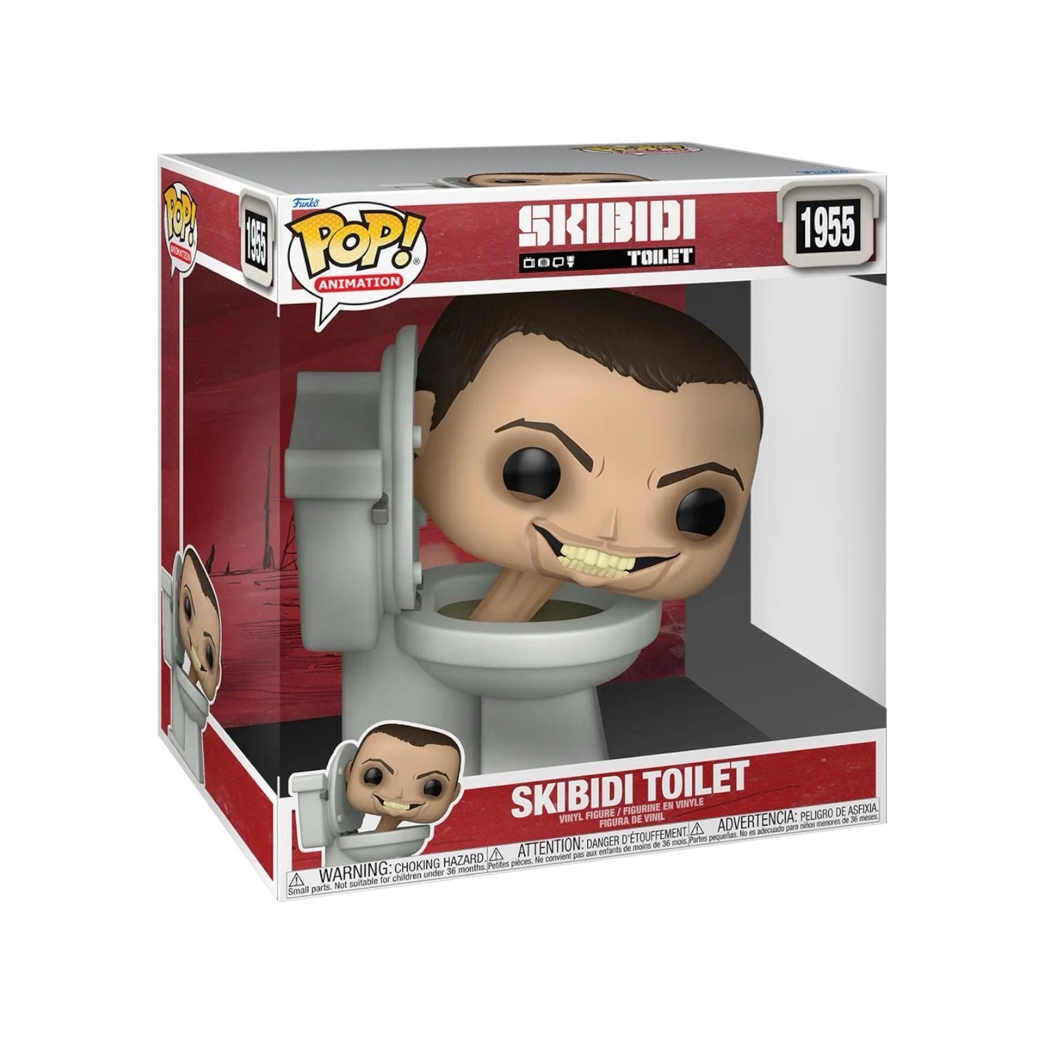 Funko Pop! Jumbo: Skibidi Toilet - Skibidi Toilet #1955 Vinyl Figure (10") Funko Pop! Jumbo: Skibidi Toilet - Skibidi Toilet #1955 Vinyl Figure (10")