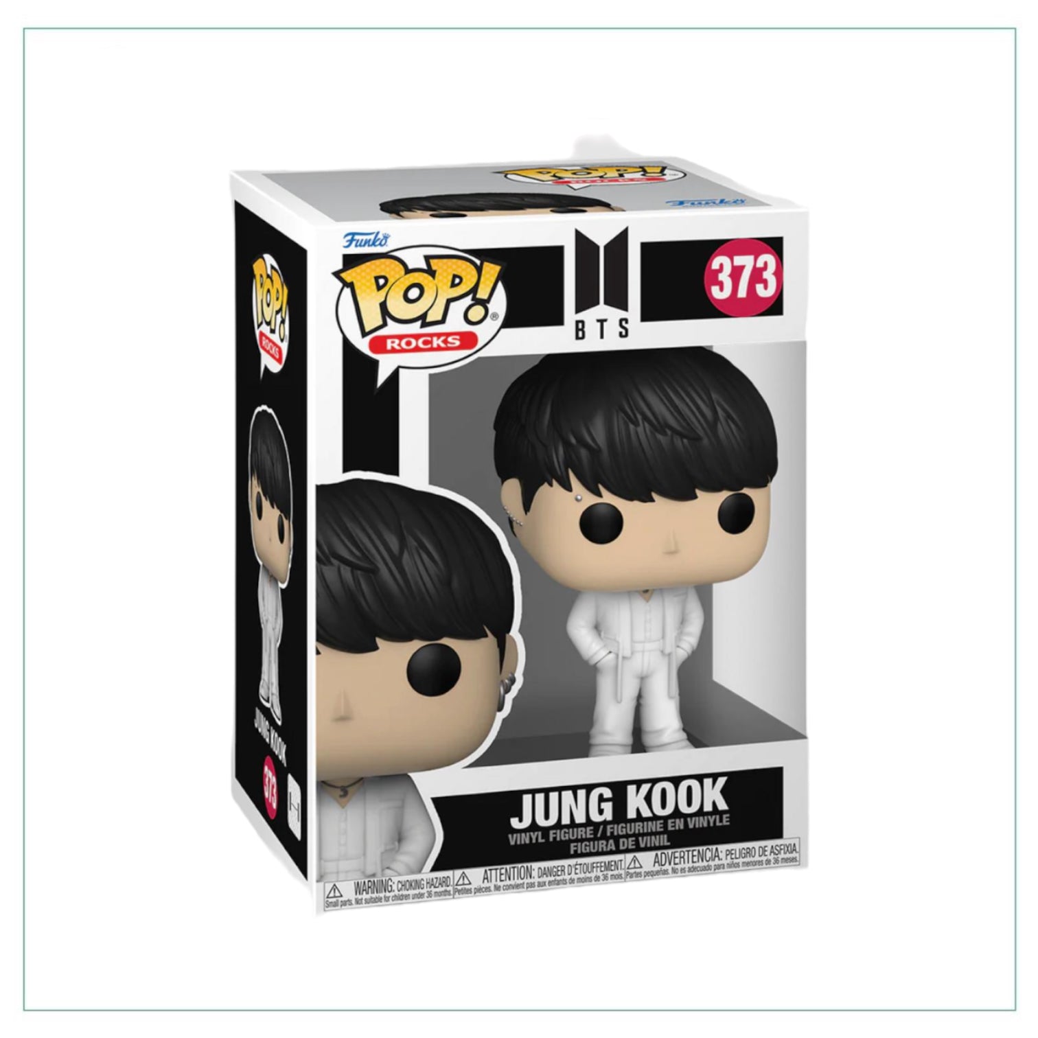 Funko Pop! of Jung Kook #373 from BTS, showcasing the artist in a detailed design, embodying his unique personality.