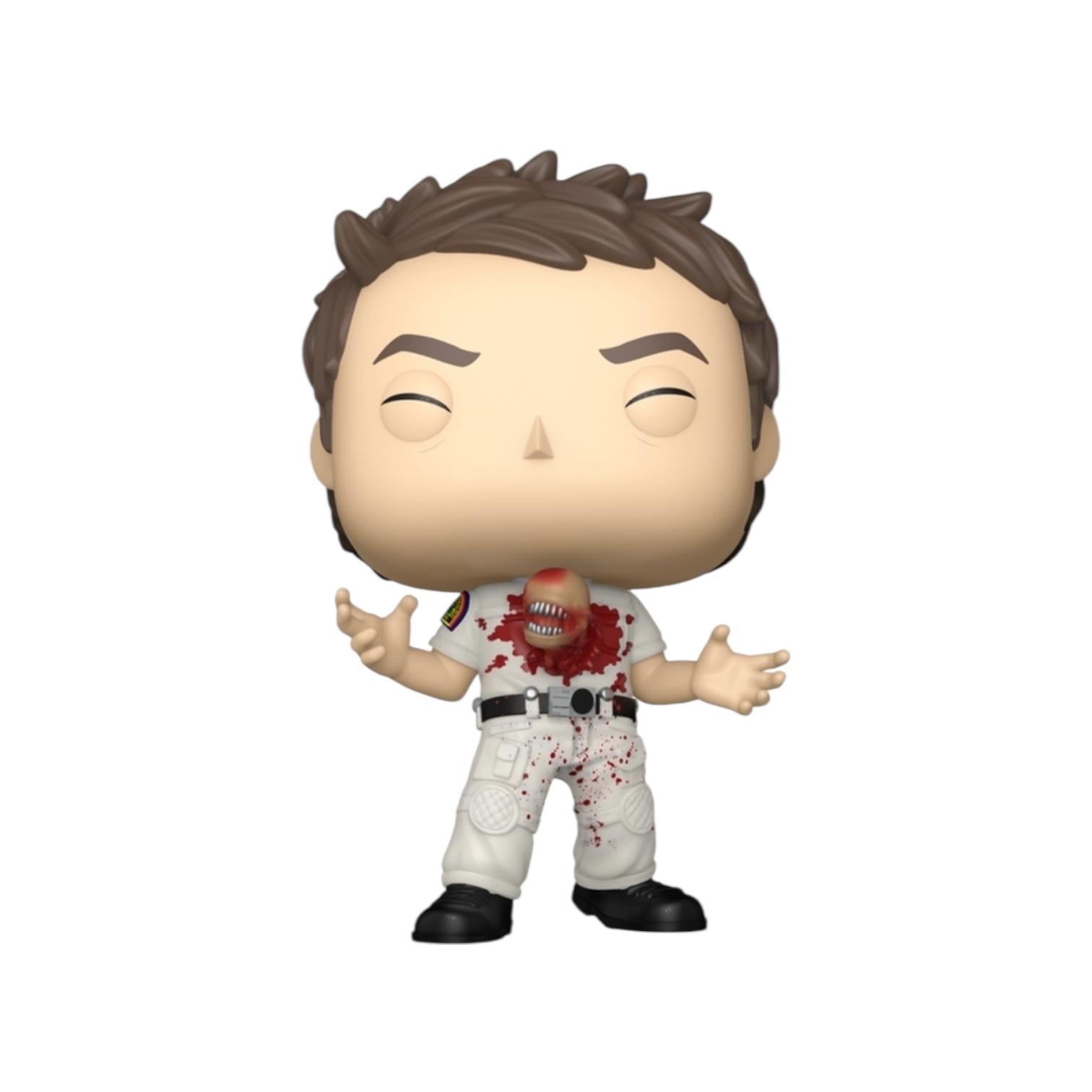 Action figure with a white outfit and red accents on a white background