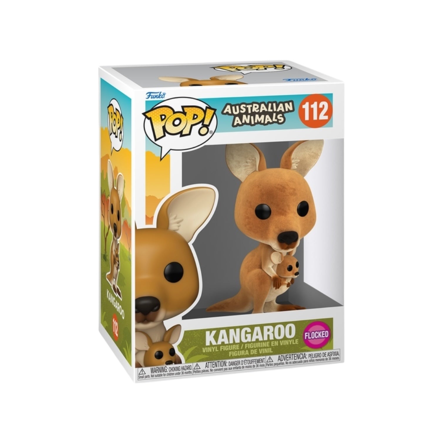 Funko Pop! vinyl figure packaging of a kangaroo with a white background