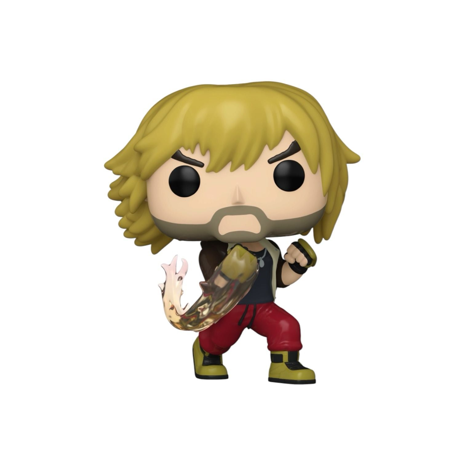 Funko Pop! vinyl figure with blonde hair and red pants on a white background