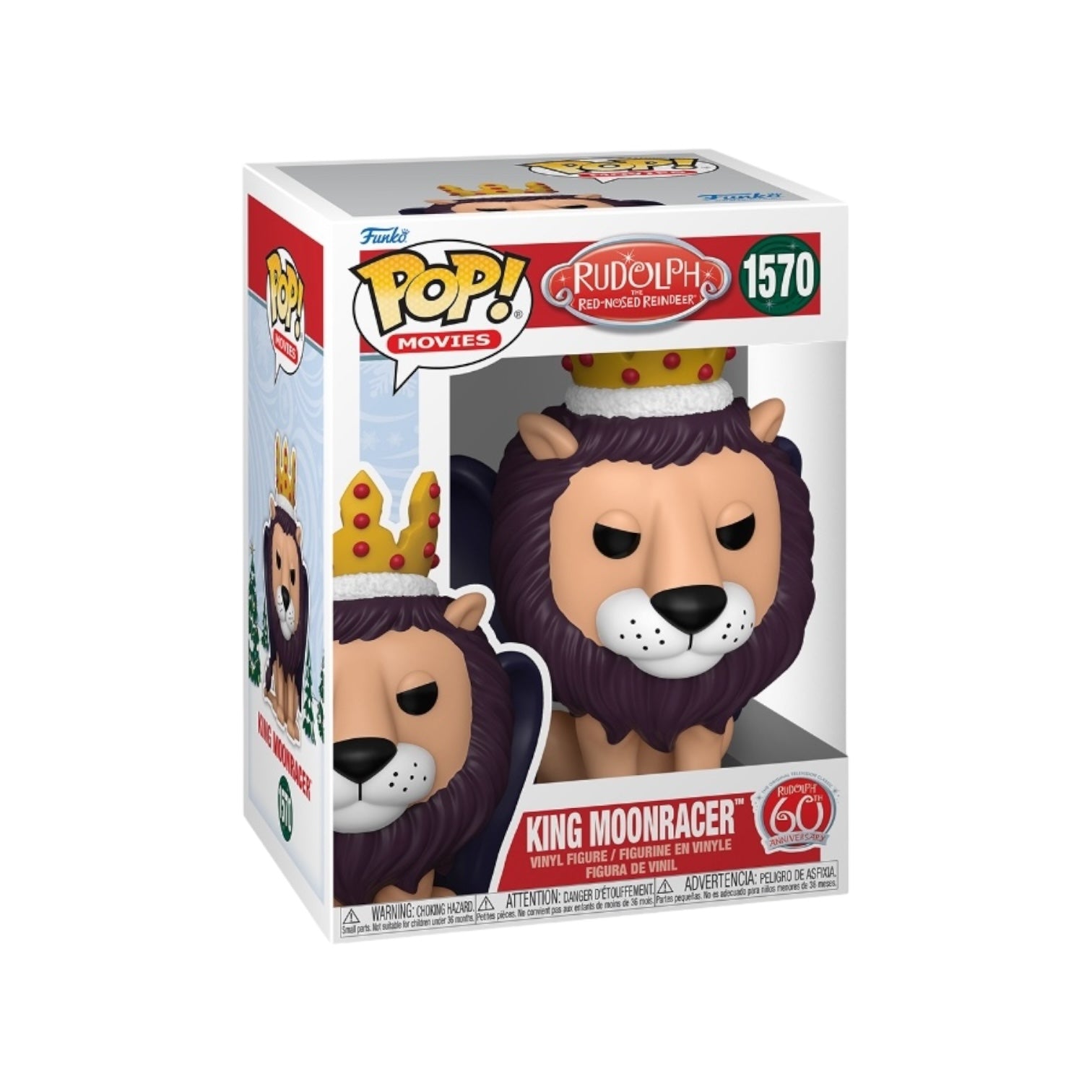 King Moonracer Funko Pop! #1570, a collectible figure from Rudolph the Red-Nosed Reindeer, featuring bright colors and charm.