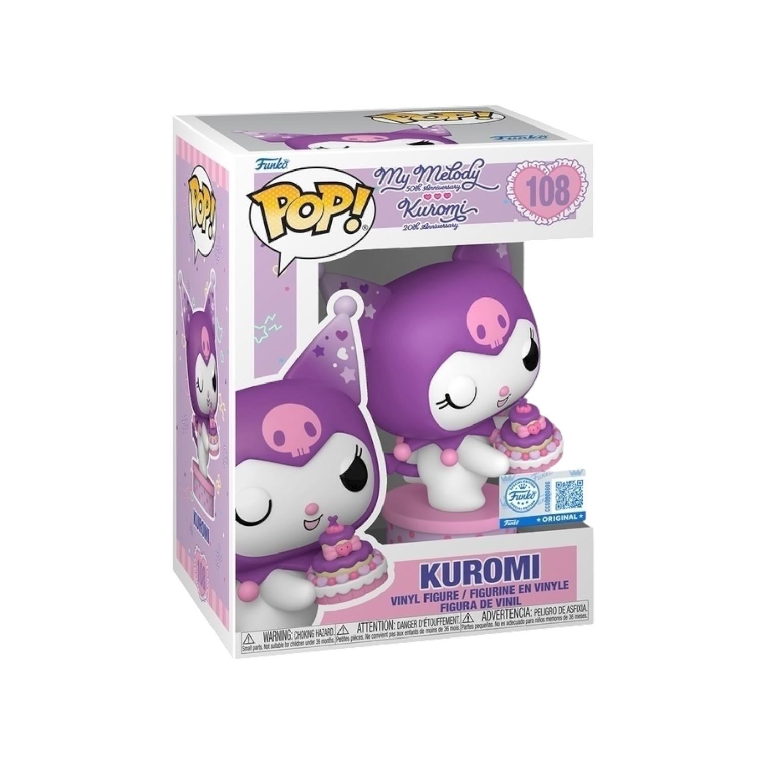 Funko Pop! vinyl figure of Kuromi from My Melody Kuromi with packaging on a white background