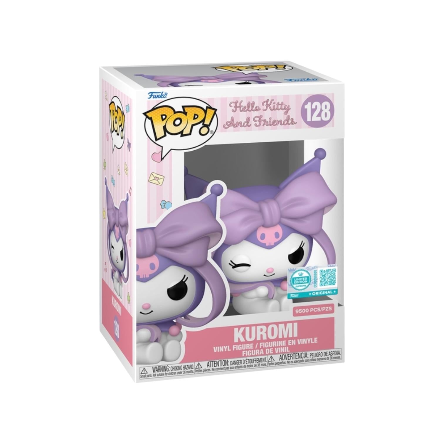 Kuromi #128 (w/ Bow) Funko Pop! - Hello Kitty & Friends - Funko Supreme Exclusive LE9500 Pcs Box