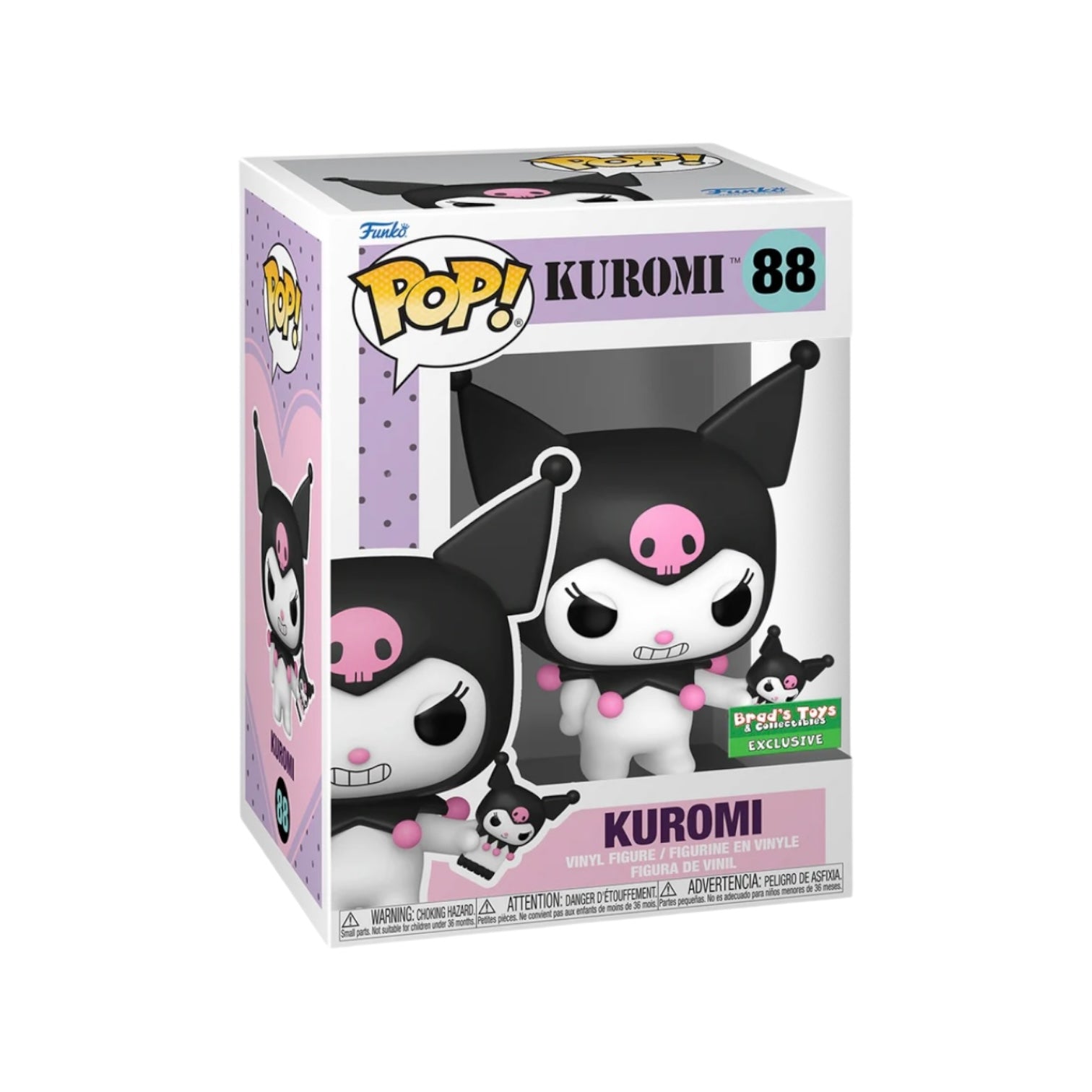 Kuromi #88 Funko Pop! figure, a Sanrio exclusive from Brad's Toys & Collectibles, featuring her signature mischievous look.