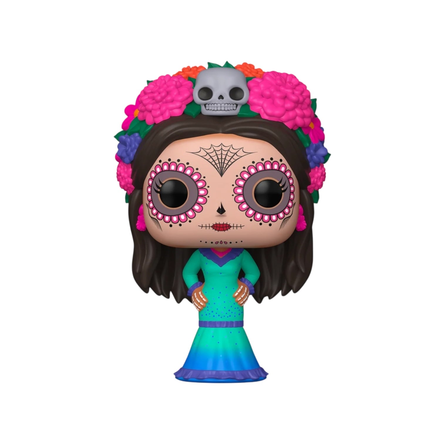 Funko Pop! vinyl figure with colorful headpiece and dress on a white background