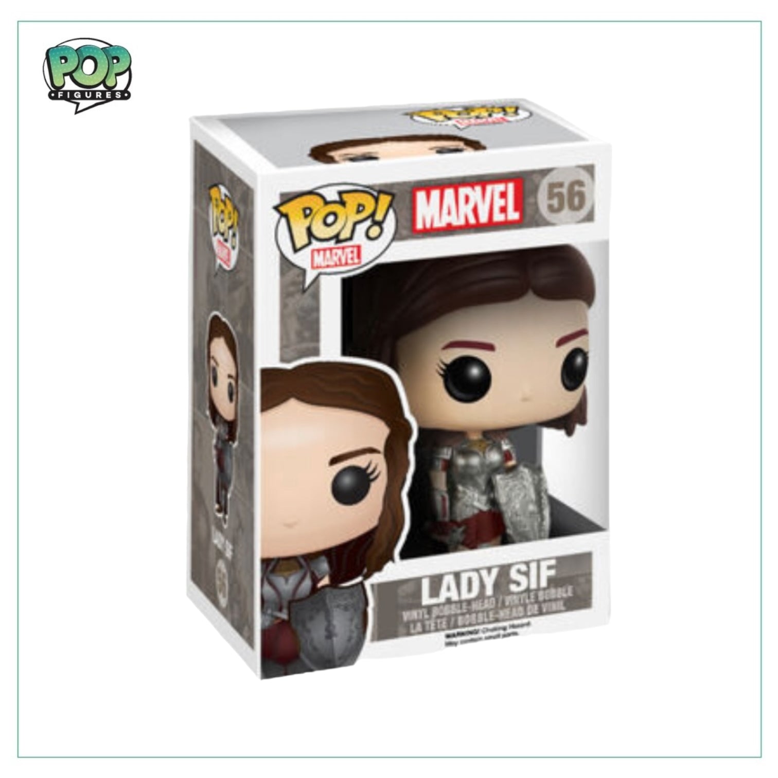 Lady Sif #56 Funko Pop! from Marvel, 2014, in 8.5/10 condition, featuring the character in her iconic armor.