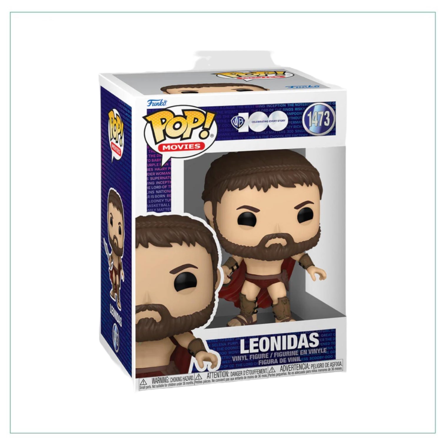 Leonidas #1473 Funko Pop! figure, representing the legendary Spartan king in a vibrant and collectible design.