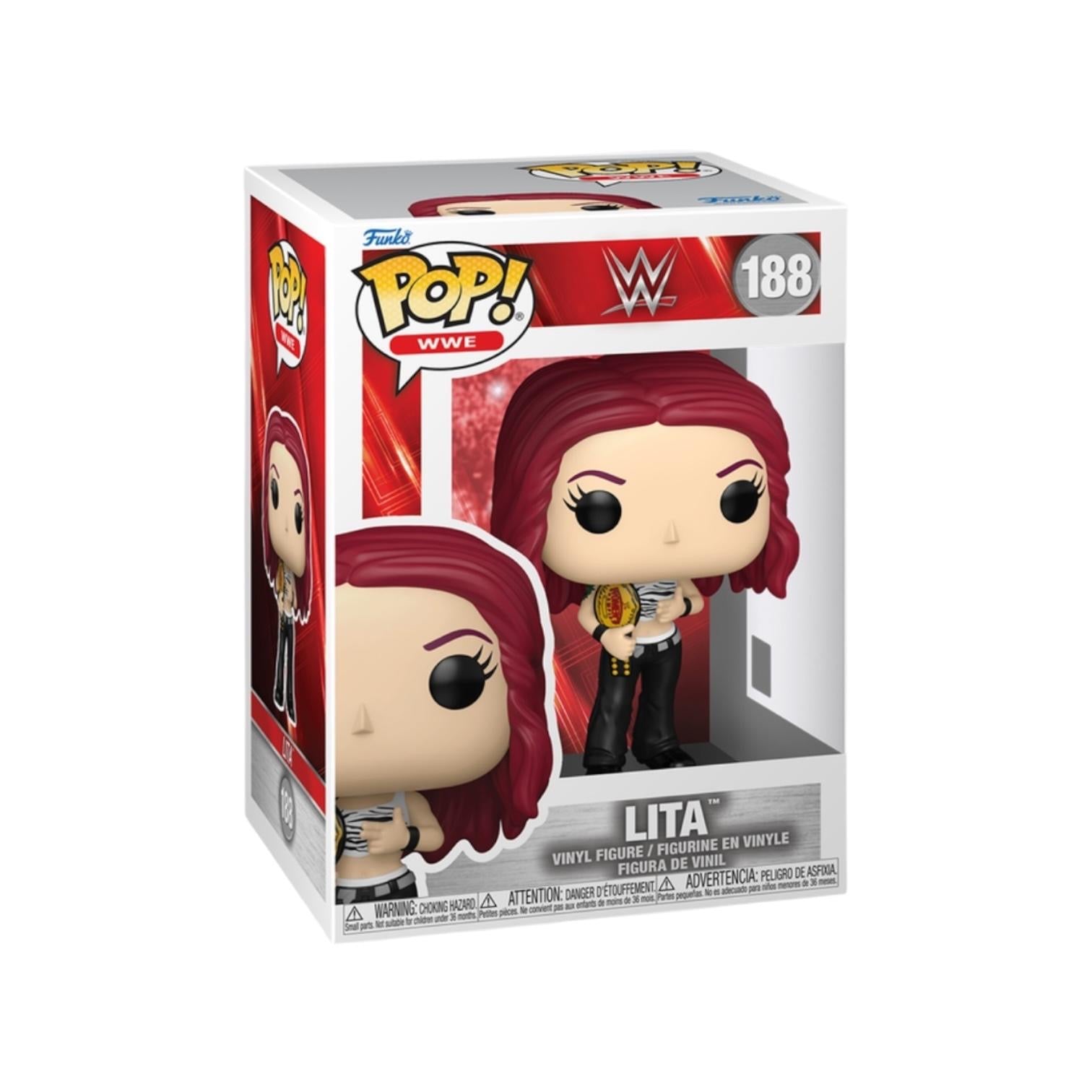Funko Pop! WWE Lita vinyl figure in packaging on a white background