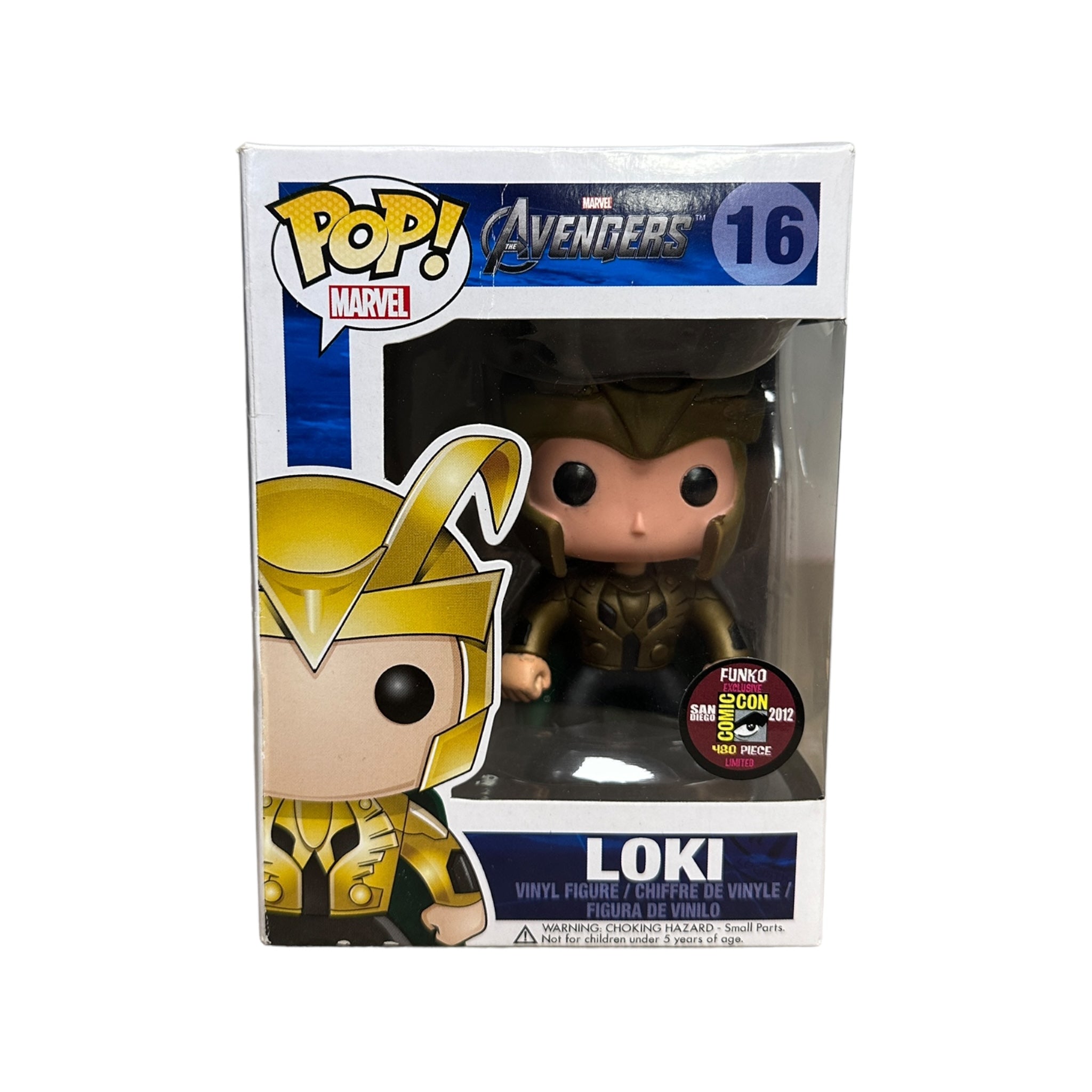 Loki #16 Funko Pop! from The Avengers, SDCC 2012 Exclusive, limited to 480 pieces, condition 5.5/10.