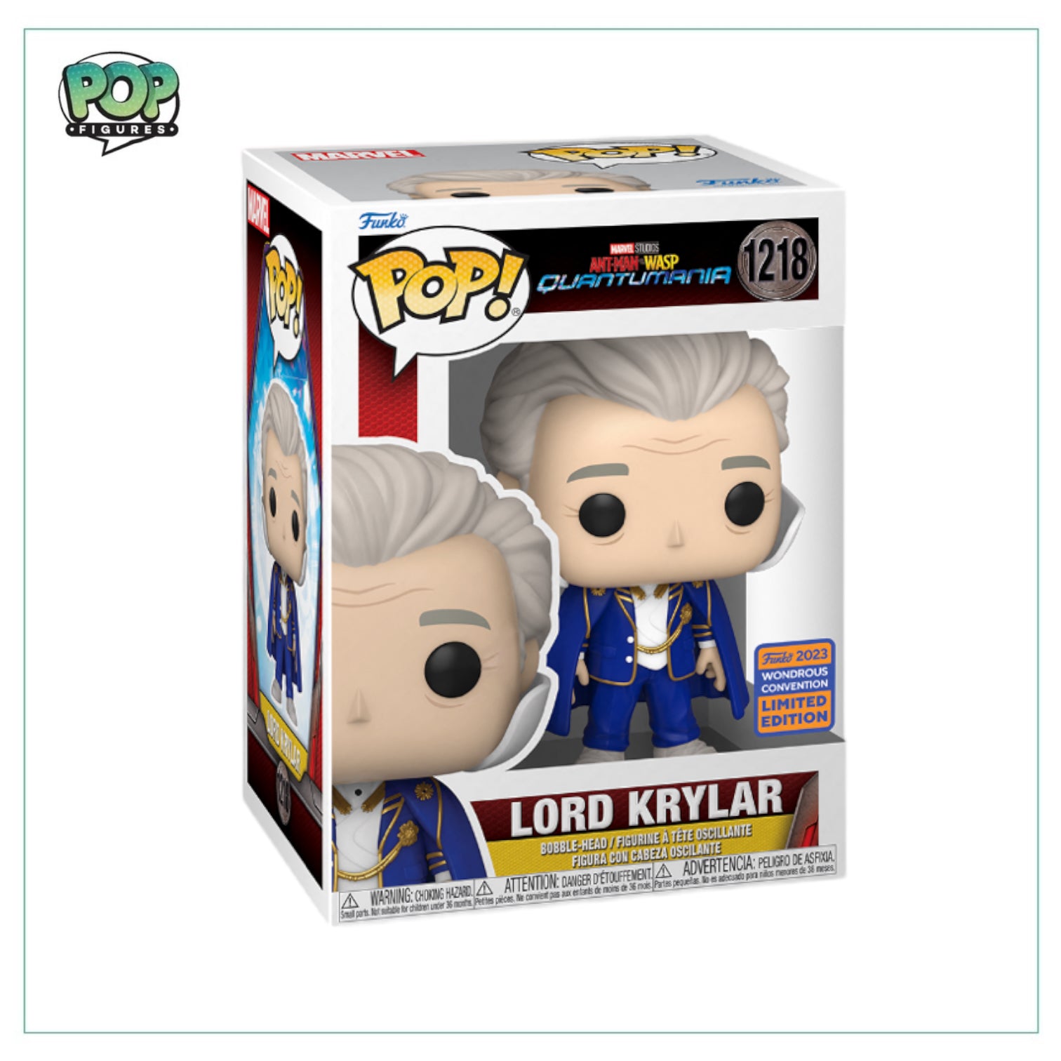 Lord Krylar #1218 Funko Pop! figure from Ant-Man and the Wasp: Quantumania, 2023 Wondrous Convention Exclusive.