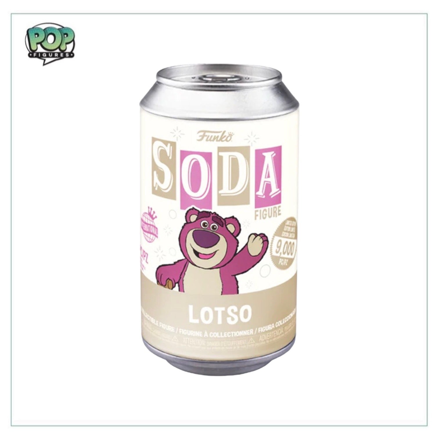 Lotso Funko Soda Vinyl Figure from Toy Story, limited edition of 9000, with a chance of a rare chase variant.