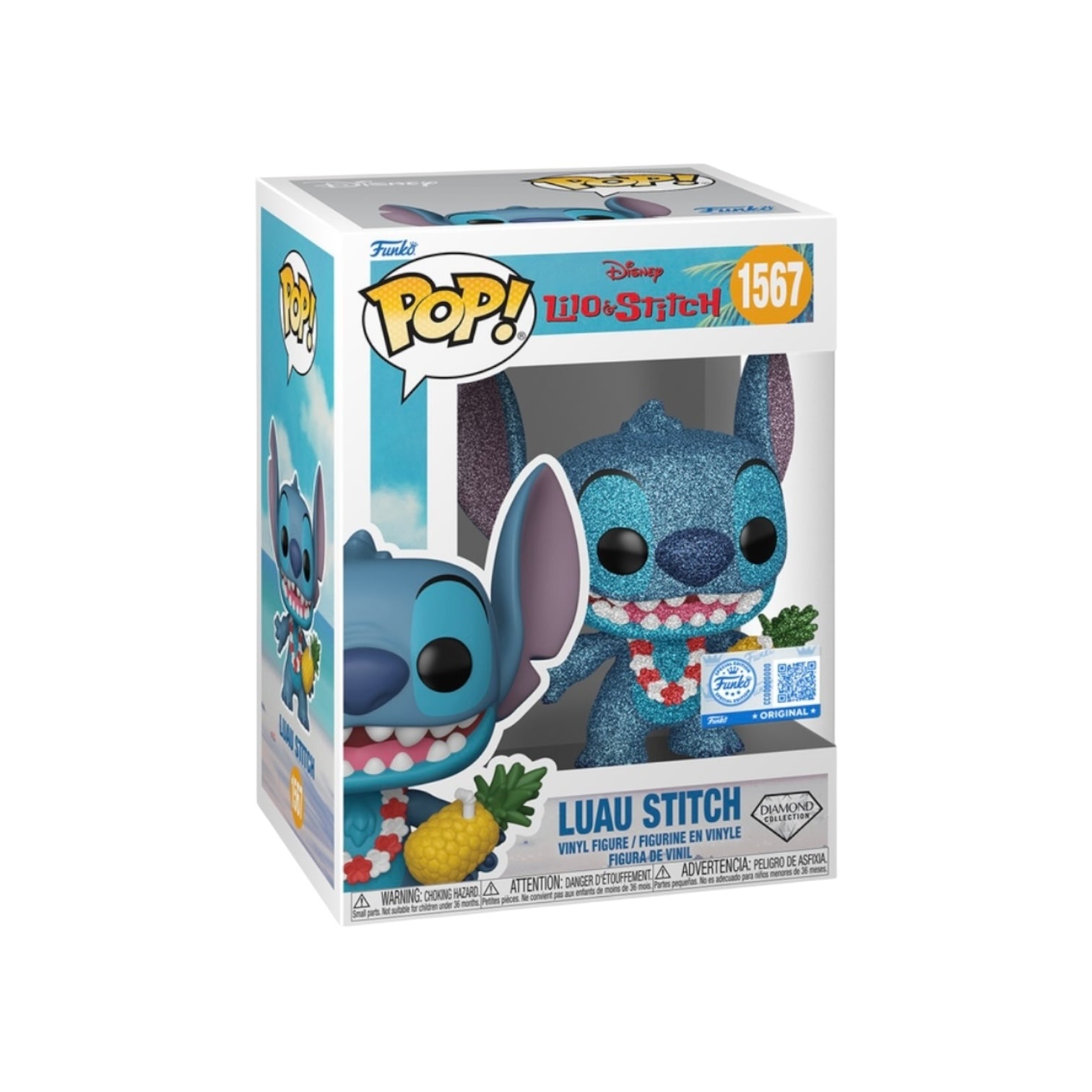 Funko Pop! vinyl figure packaging of Luau Stitch from Lilo & Stitch on a white background