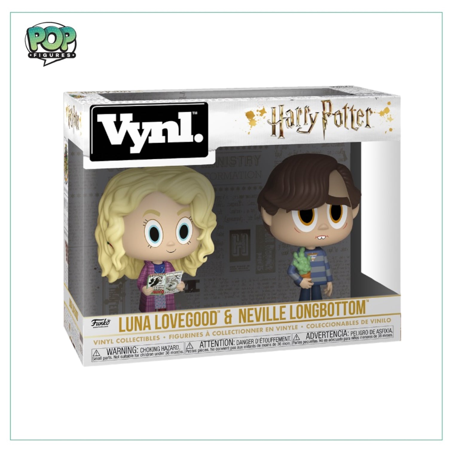 Luna Lovegood and Neville Longbottom Funko Vynl. 2-pack featuring their iconic Harry Potter character designs.