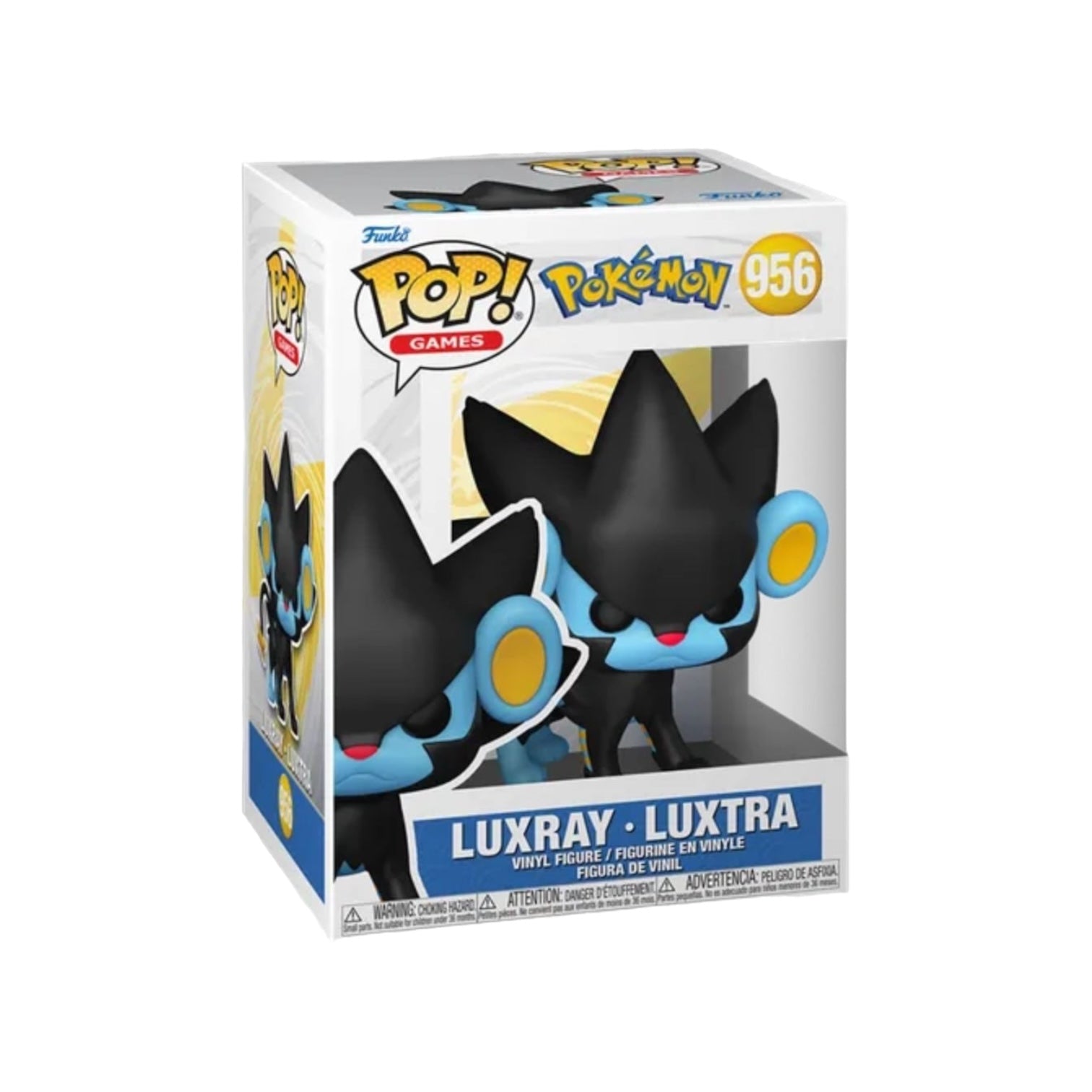 Luxray Funko Pop! figure, featuring the electric-type Pokémon with striking blue and yellow details.