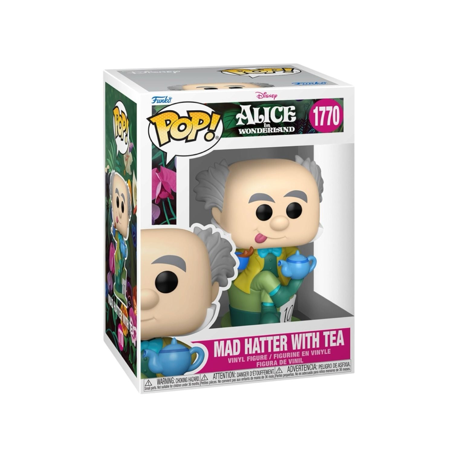 Funko Pop! Alice in Wonderland Mad Hatter with Tea vinyl figure packaging on a white background