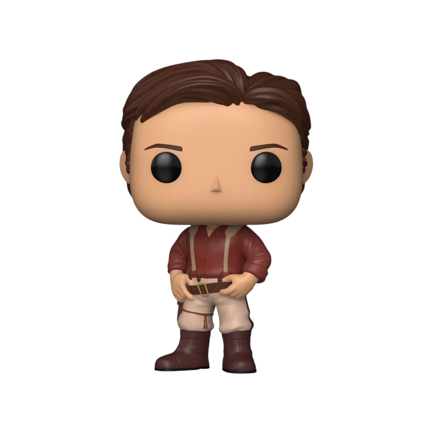 Funko Pop! vinyl figure of a character in a brown leather jacket and boots on a white background