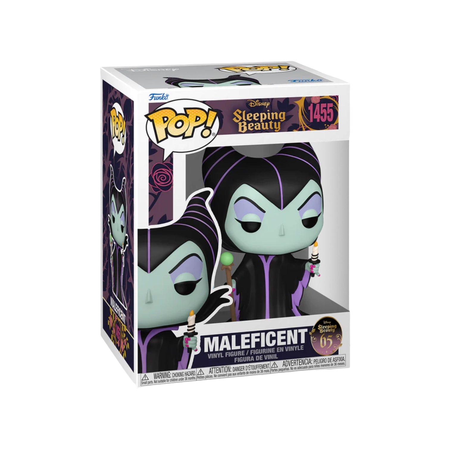 Funko Pop! figure of Maleficent holding a candle, celebrating the 65th anniversary of Sleeping Beauty.
