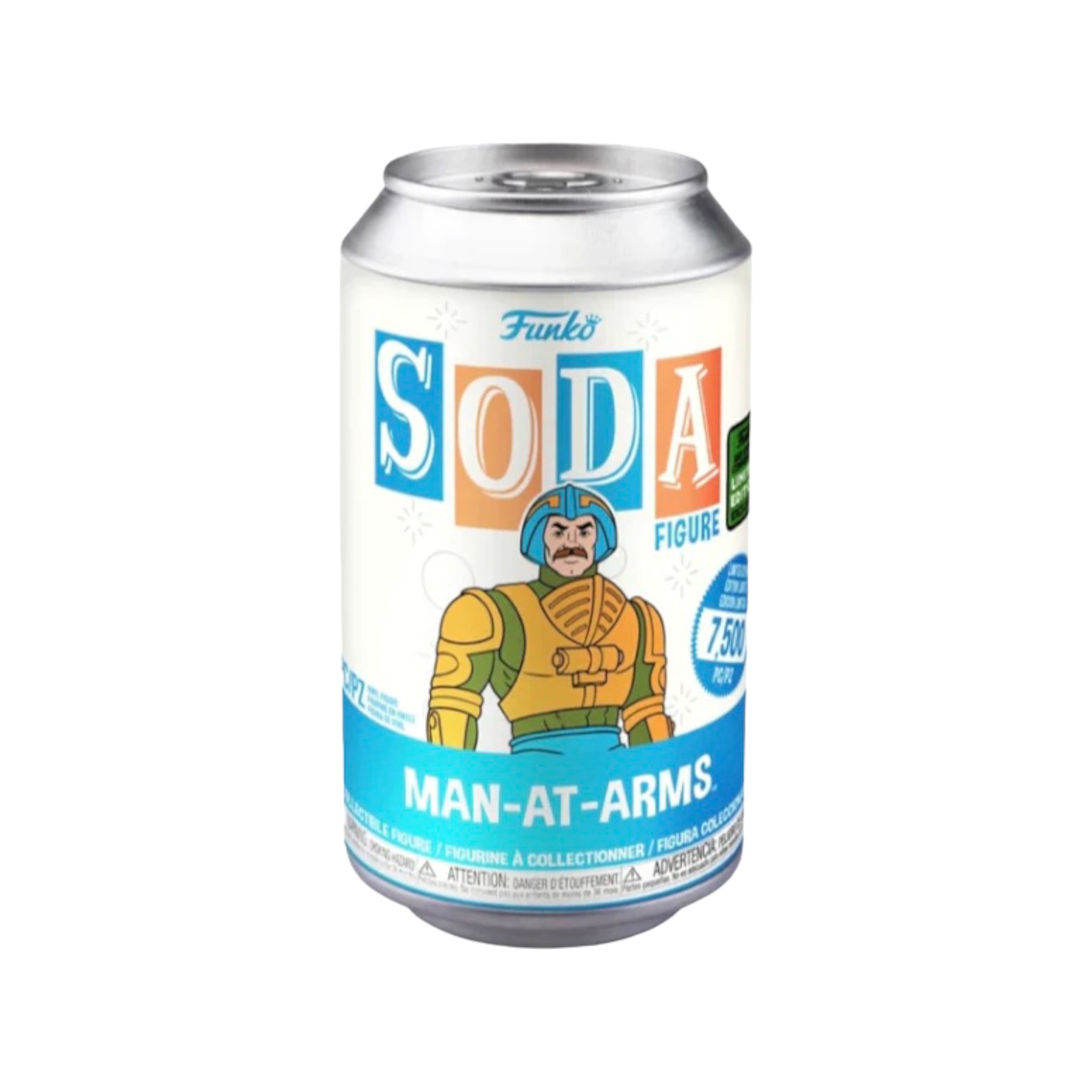 Man-At-Arms Funko Soda figure from Masters of the Universe, ECCC 2021 exclusive, limited edition of 7500, possible chase variant.