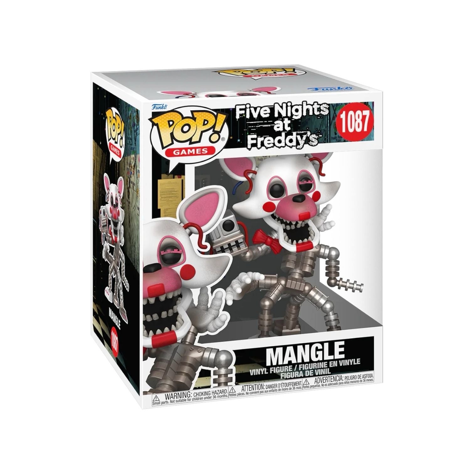 Give your collection a jump scare with POP! Super Mangle! Complete your Five Nights at Freddy’s™ lineup by closing in on POP! Super Mangle before this animatronic moves! Vinyl figure is approximately 6 in (15.2 cm) tall.