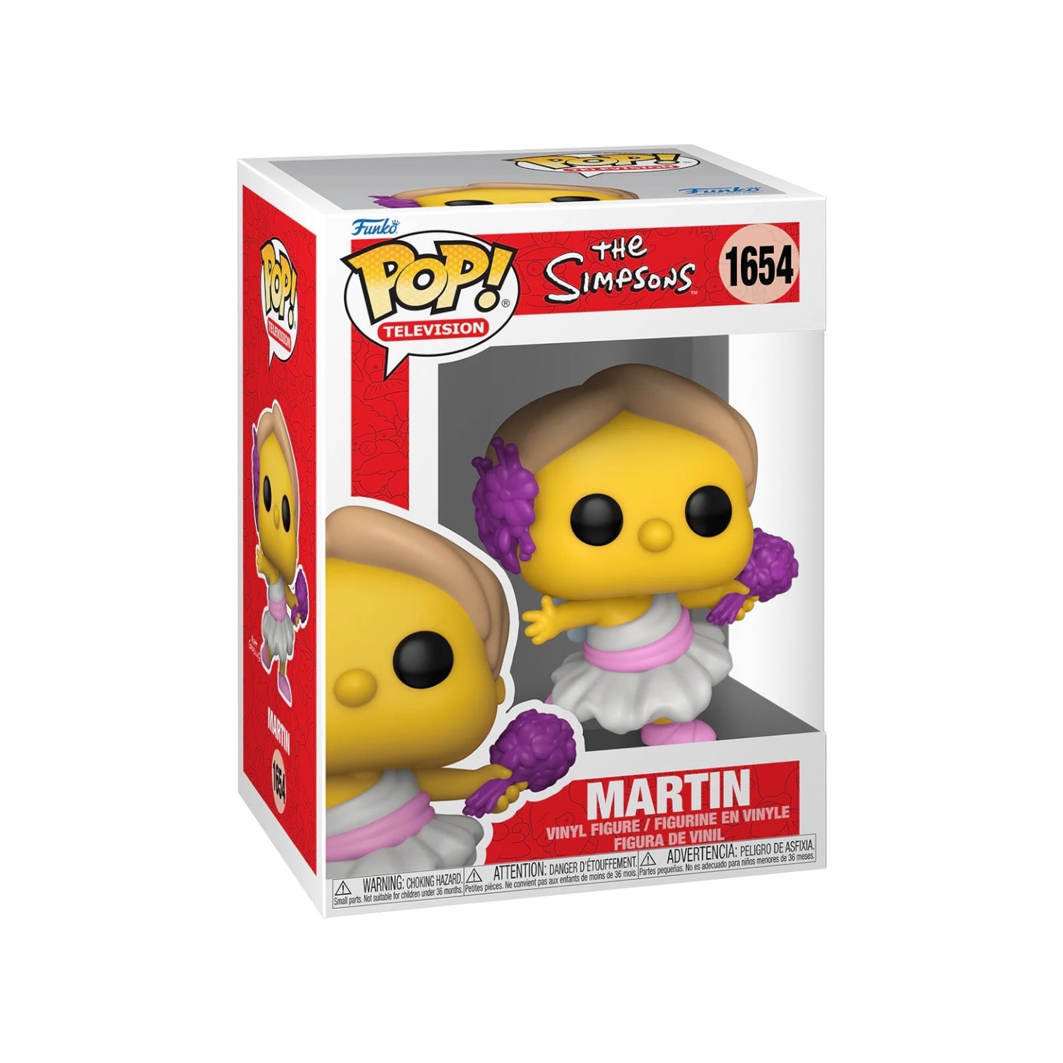 Funko Pop! of Martin as Calliope from The Simpsons, numbered #1654, available for preorder.