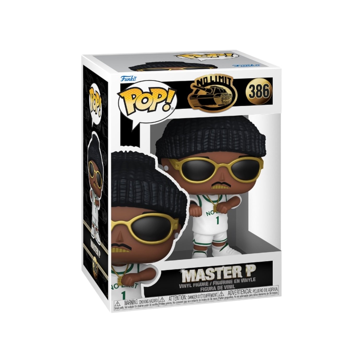 Funko Pop! of Master P #386, capturing the essence of the rapper and his connection to No Limit Records.